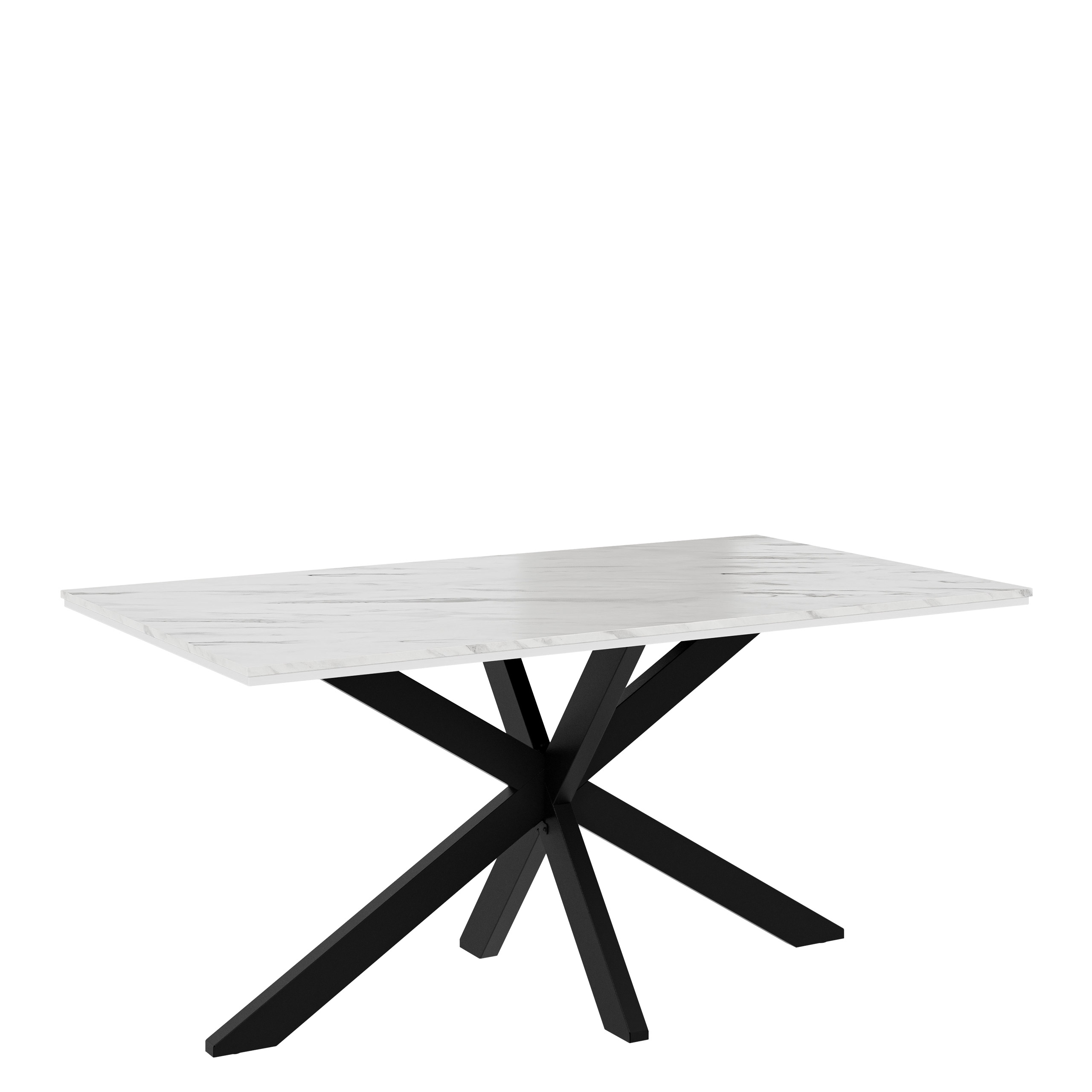 kovrel matbord 160 rektangulär - svart/vit