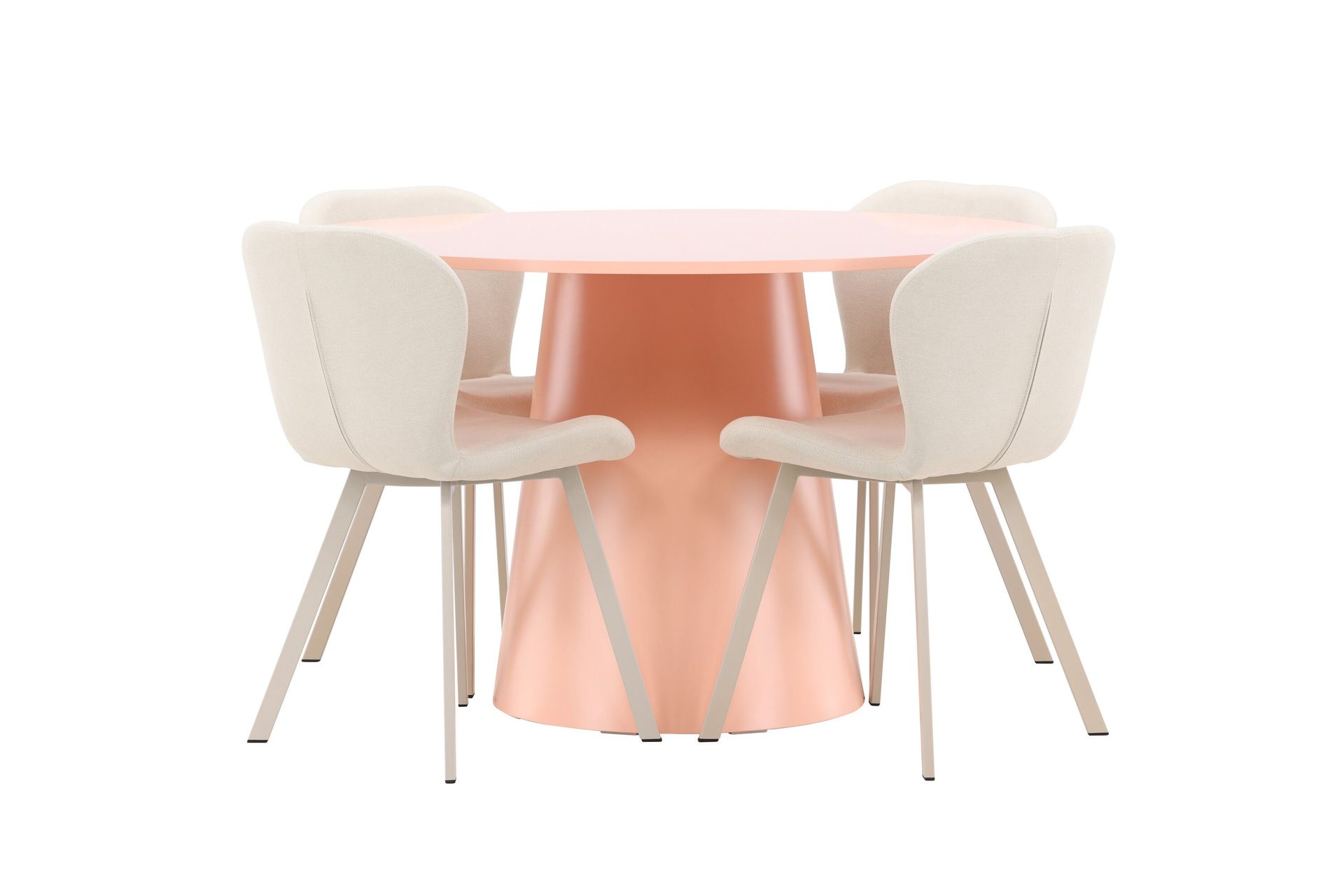 Lanzo Matbord 120 cm Rund med 4 Lilja Matstol -