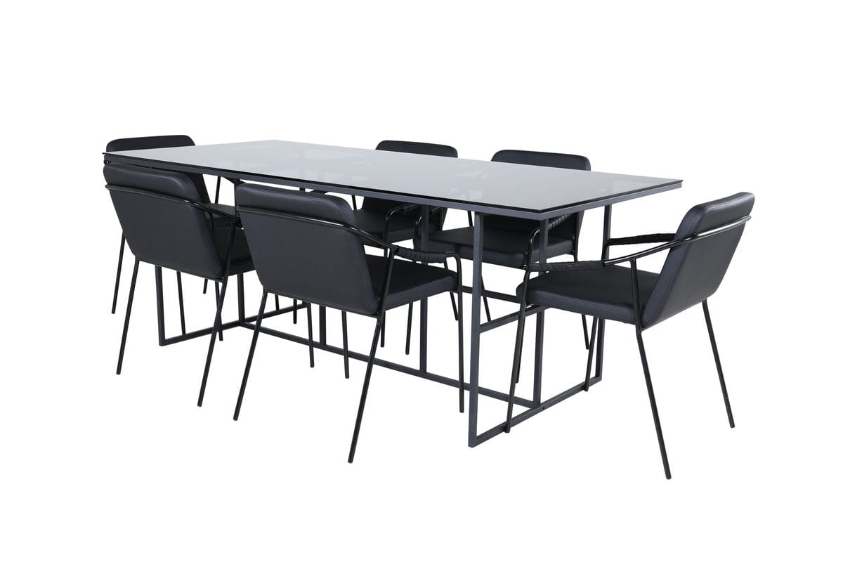 Leif Matbord 200 cm med 6 Tvista Barstol -