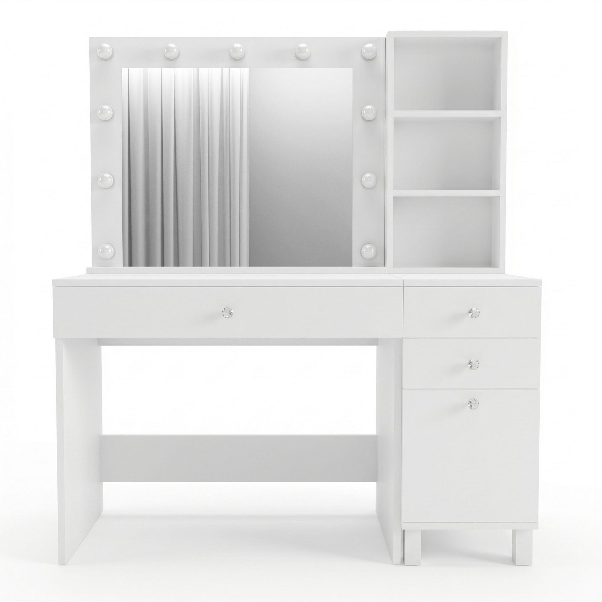 Levio Sminkbord 125,4x147x44,5 cm - Vit