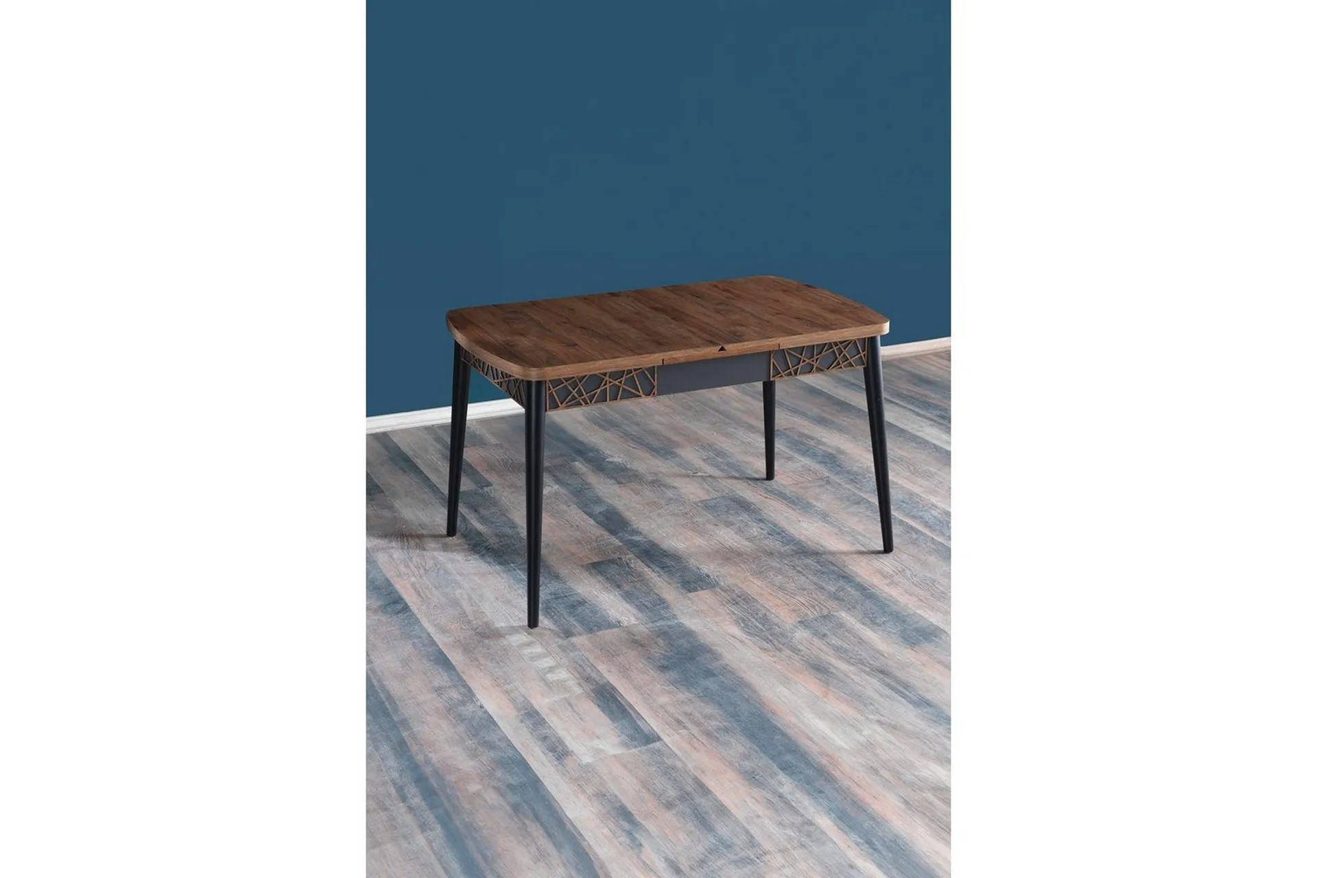 liepene matbord 170 cm rektangulär - valnöt/svart