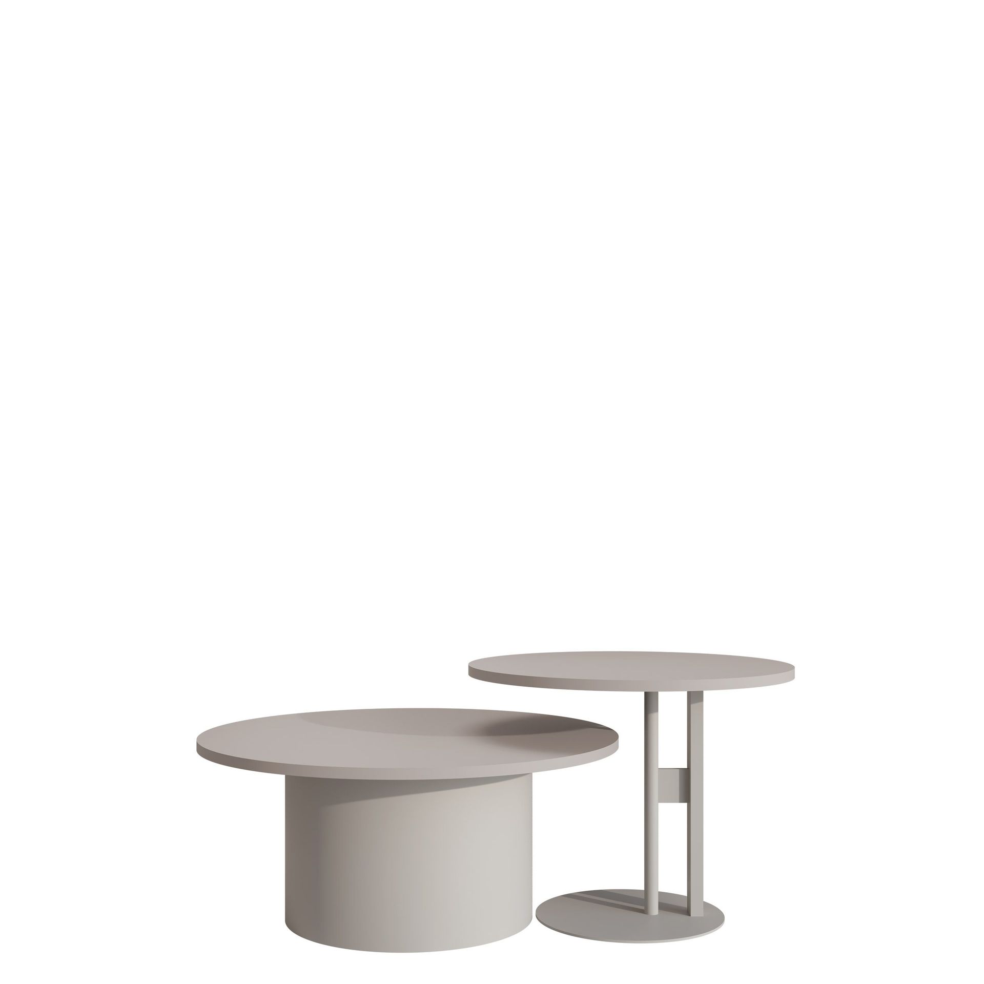 Lorvyn Satsbord rund 58/75 cm - Beige