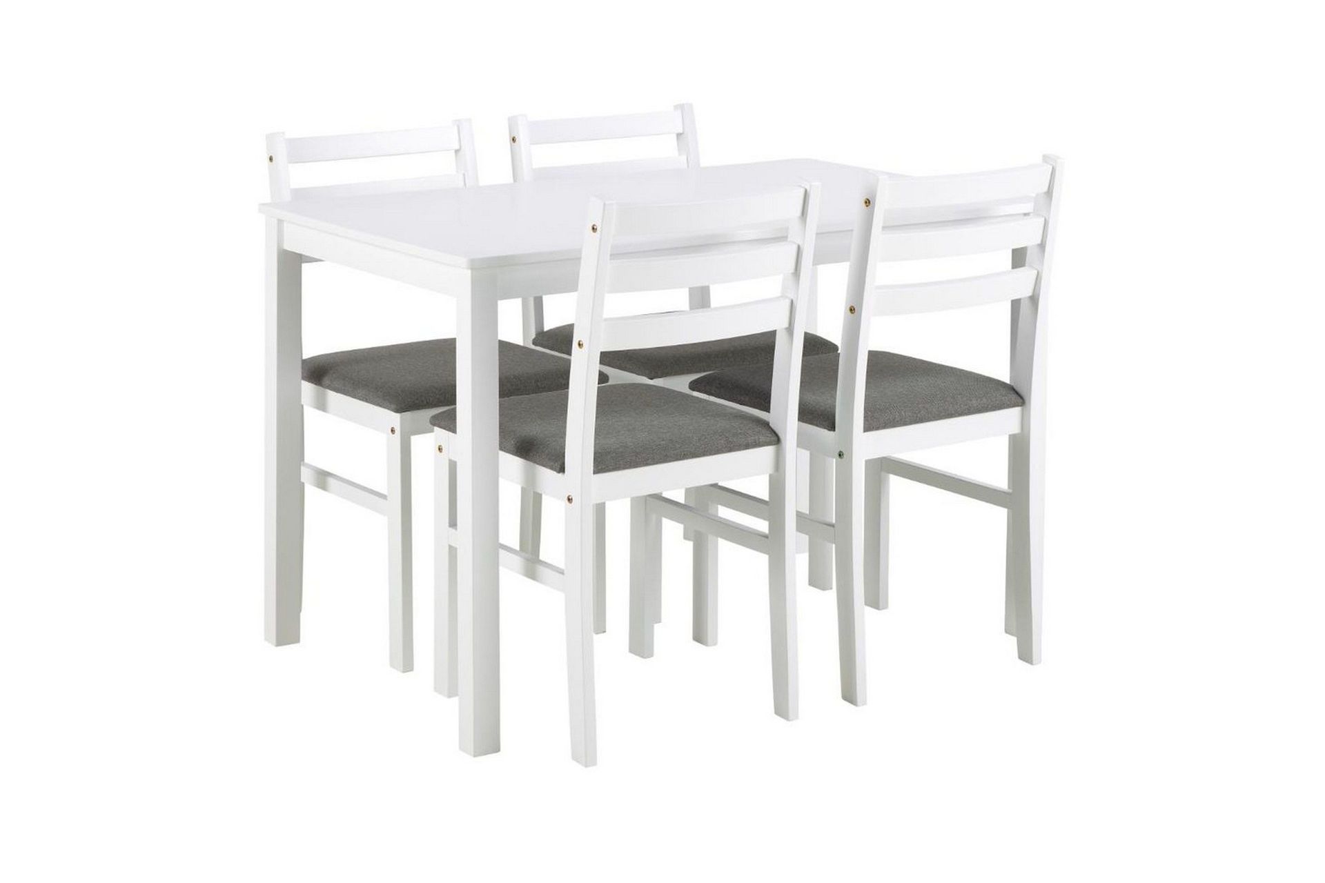 Lumino Matgrupp 110 cm + 4 st Matstolar - Vit