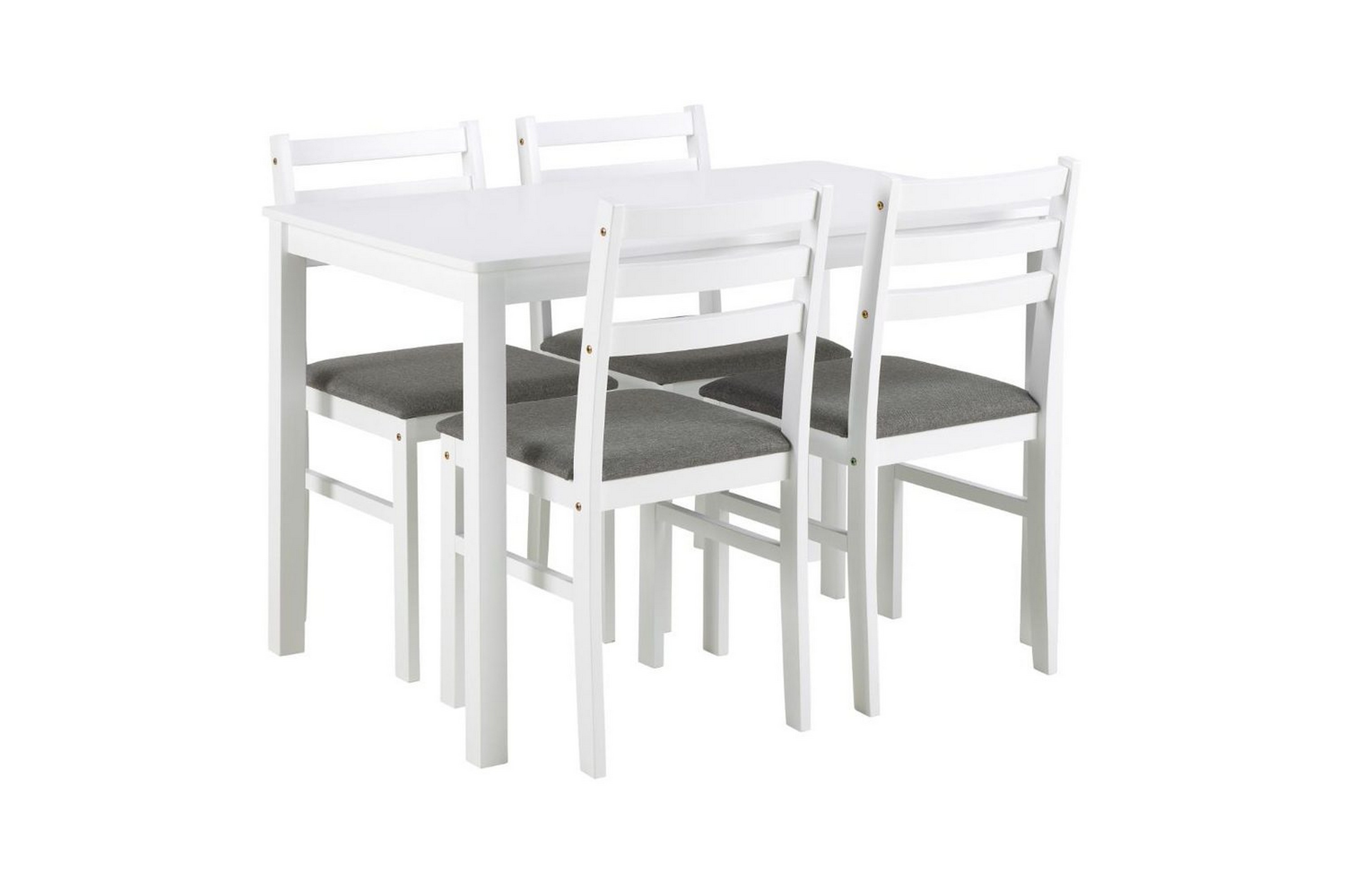 lumino matgrupp 110 cm + 4 st matstolar - vit