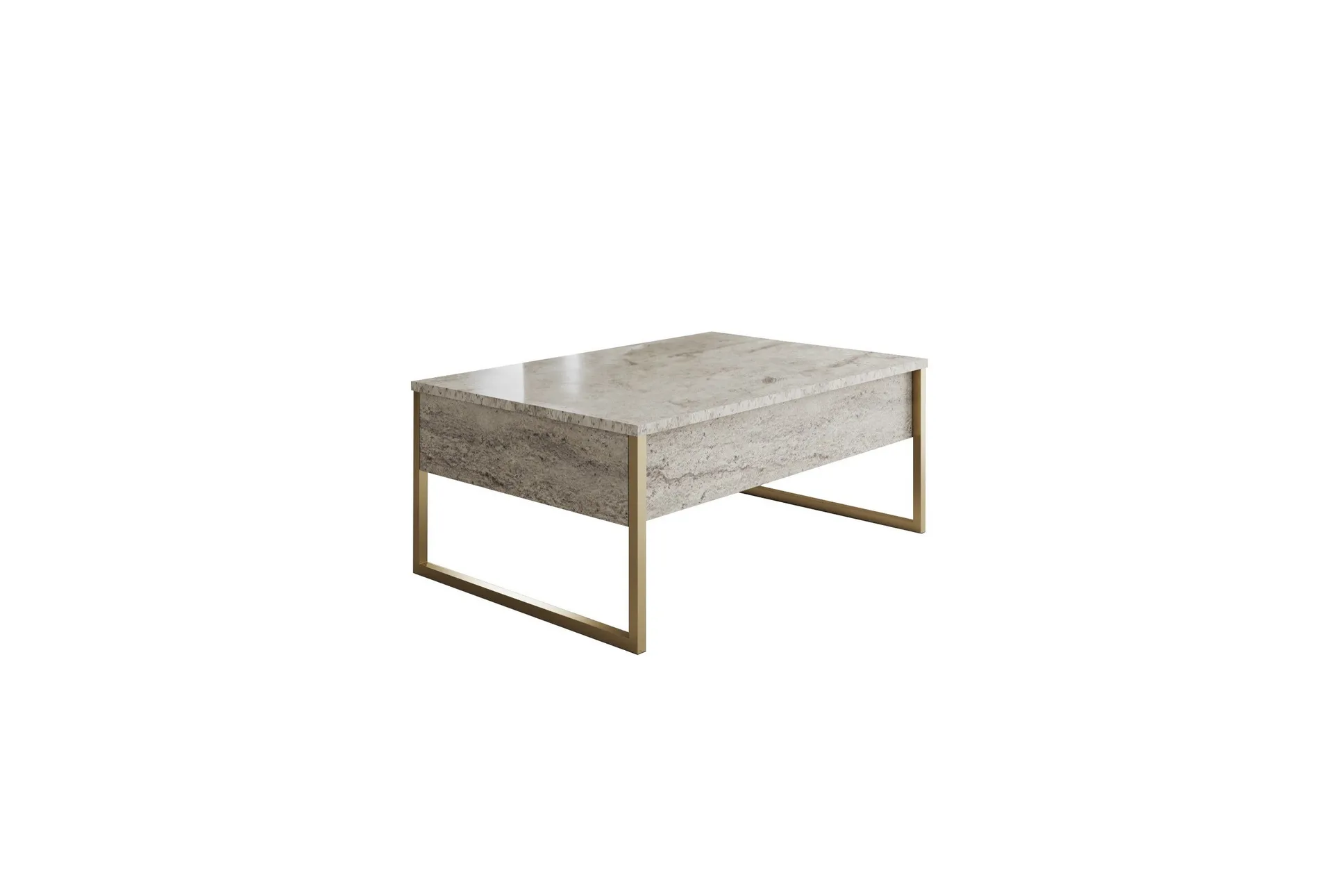 luxe soffbord 90 cm - beige/guld