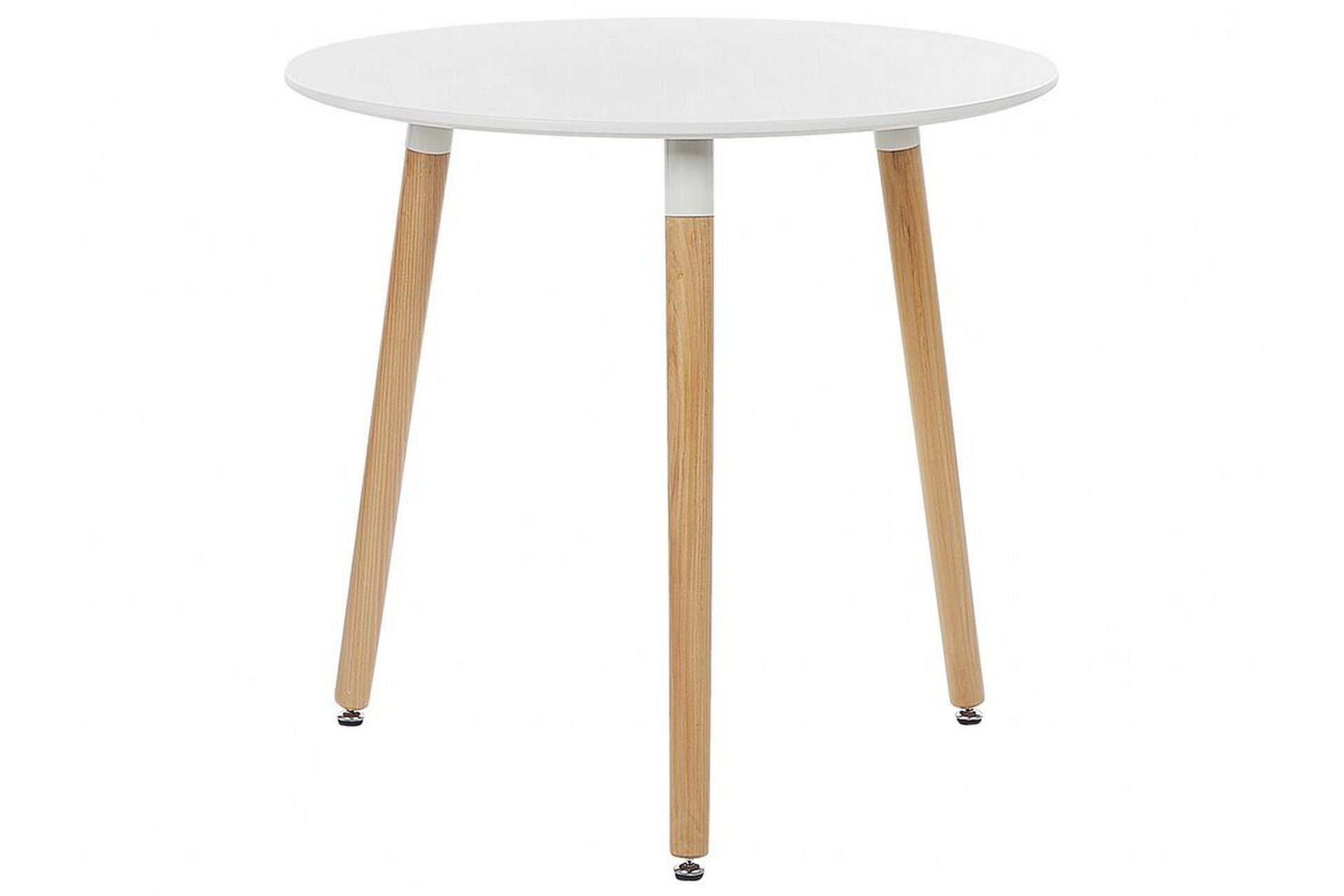 Magog Matbord 80 cm Rund - Vit/Ljusbrun