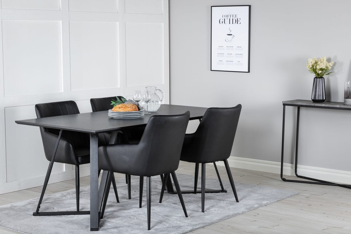Marina Matbord 180 cm med 4 Comfort Karmstol -