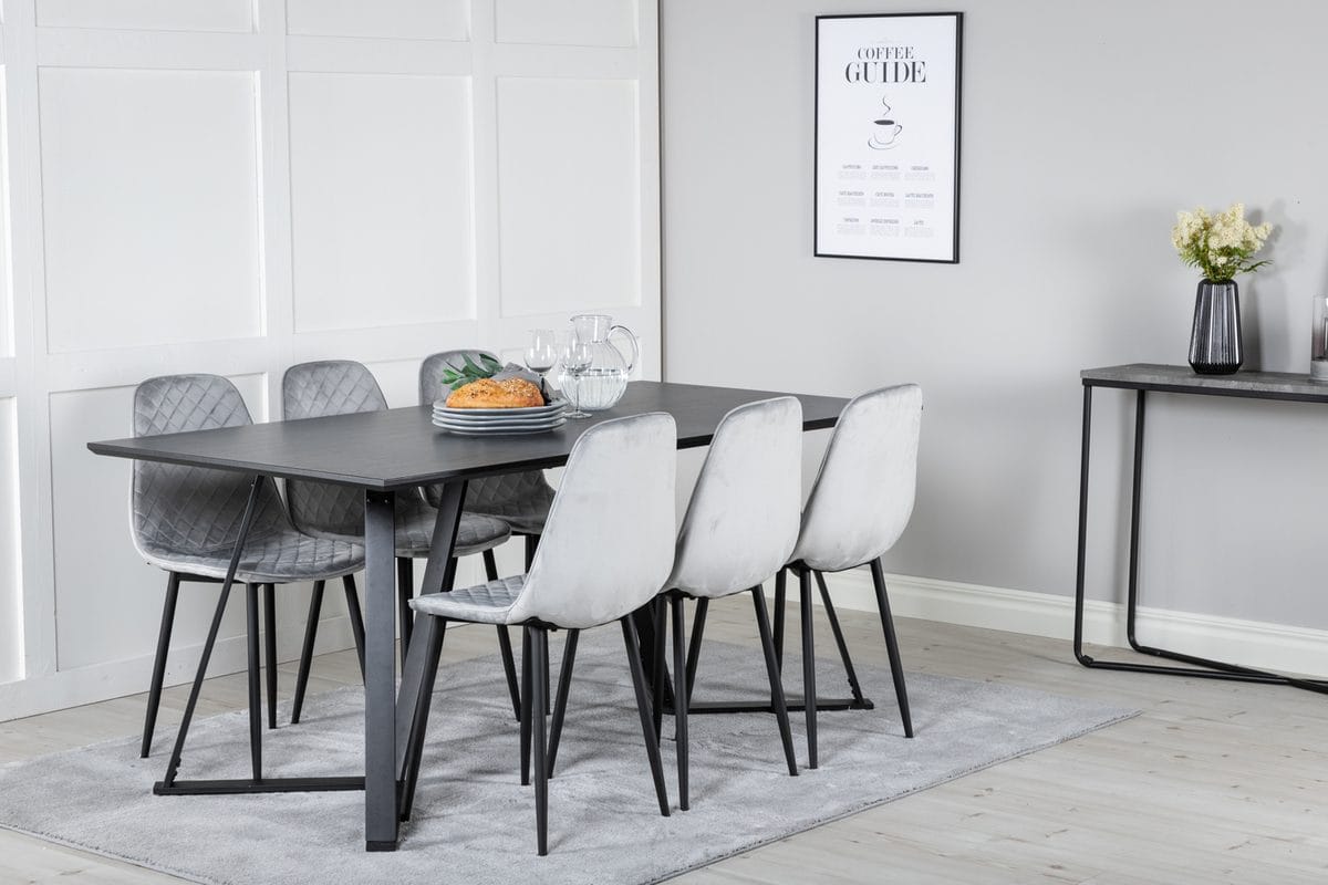 Marina Matbord 180 cm med 6 Polar Matstol -