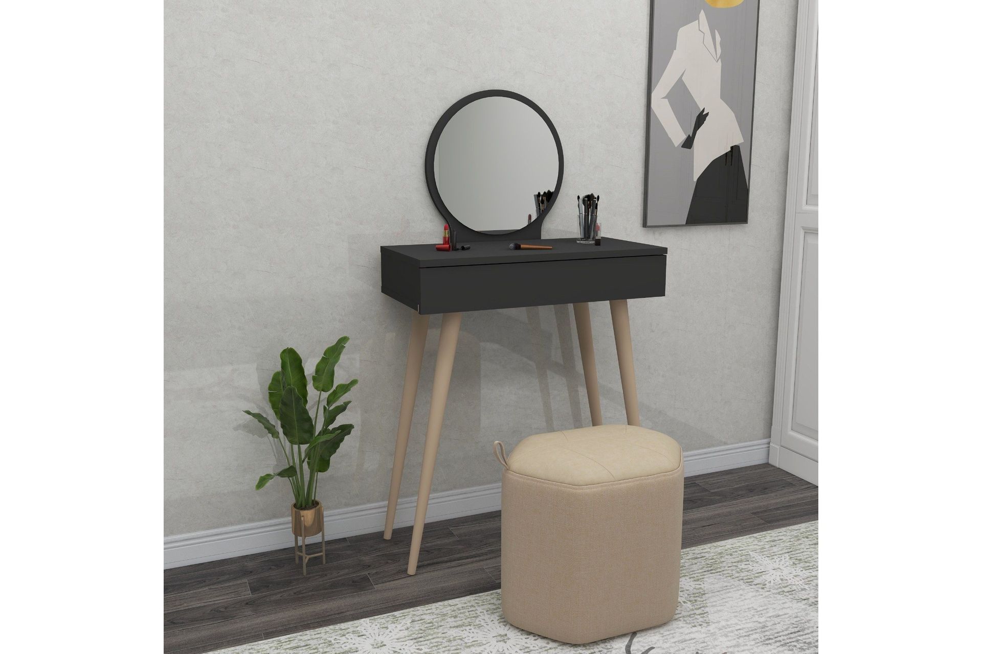 Markas Sminkbord 72 cm - Antracit