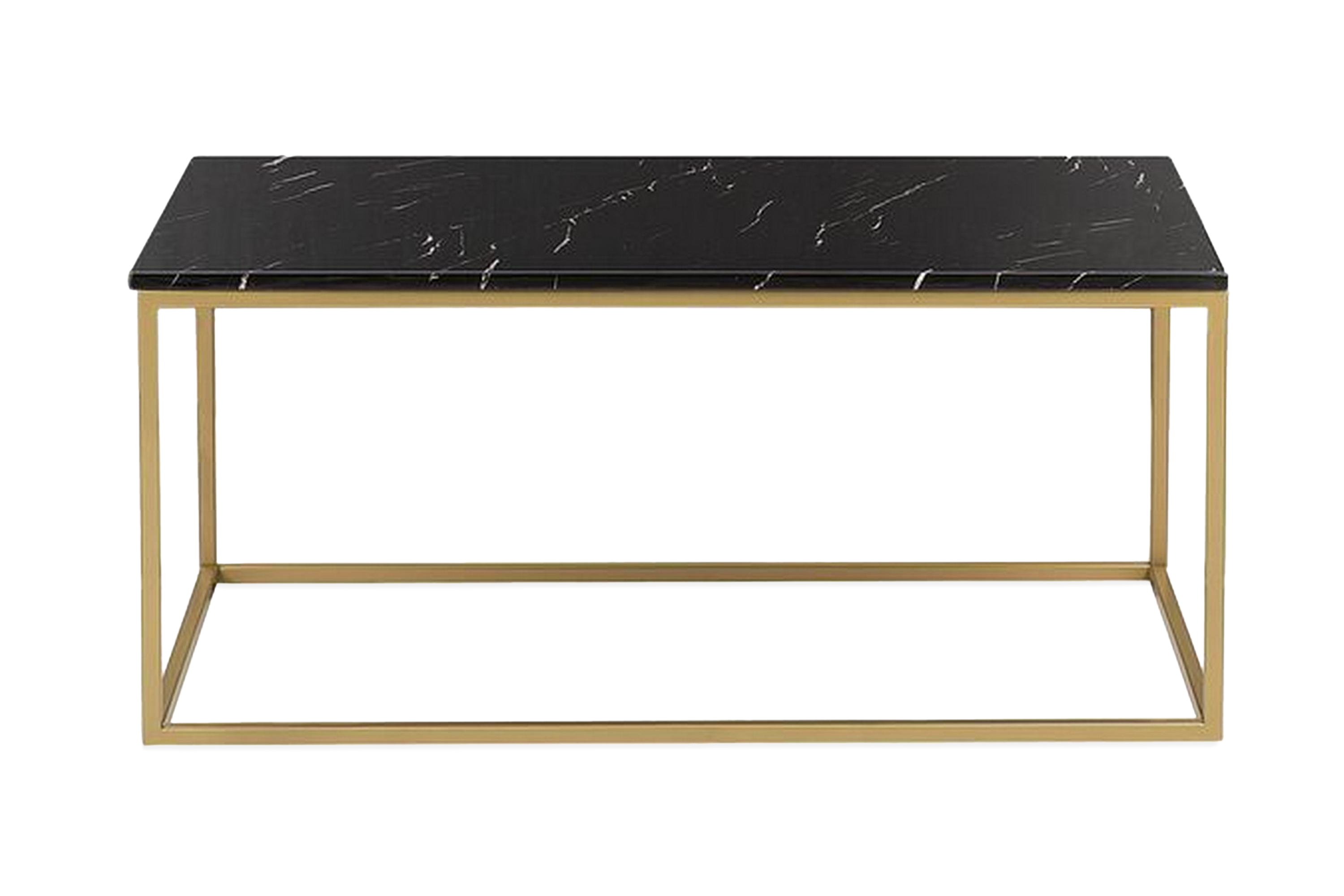 Soffbord Heber Svart Marmormönster Svart/Guld