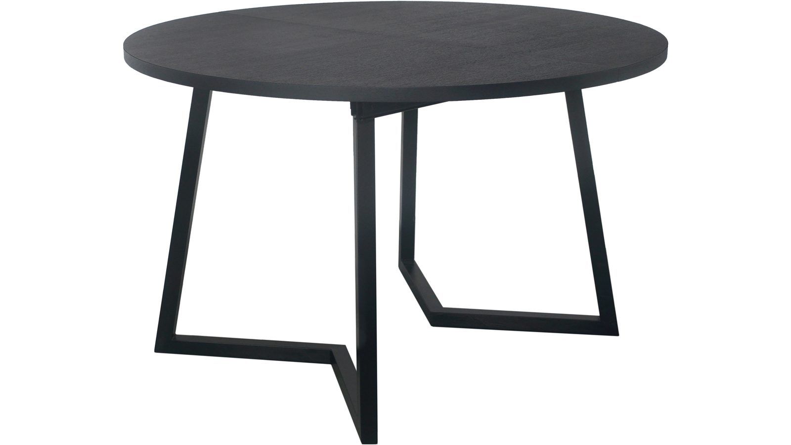 Matbord Brisjö inkl 2 Tillägg Ø120 - 200 cm - Svart
