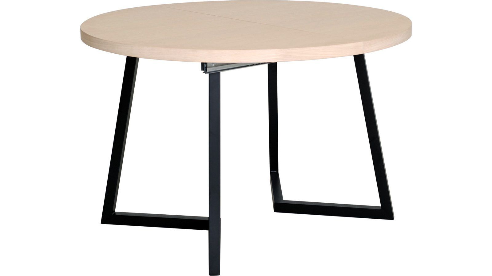Matbord Brisjö inkl 2 Tillägg Ø120 - 200 cm - Vitpigmenterad