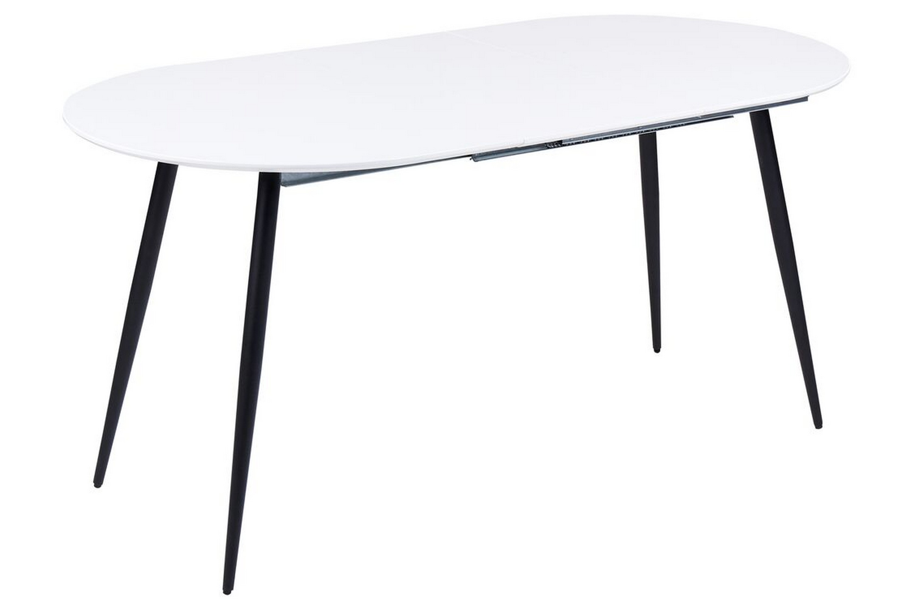 Matbord Castellana Förlängningsbart 120-160x80 cm Vit/Svart