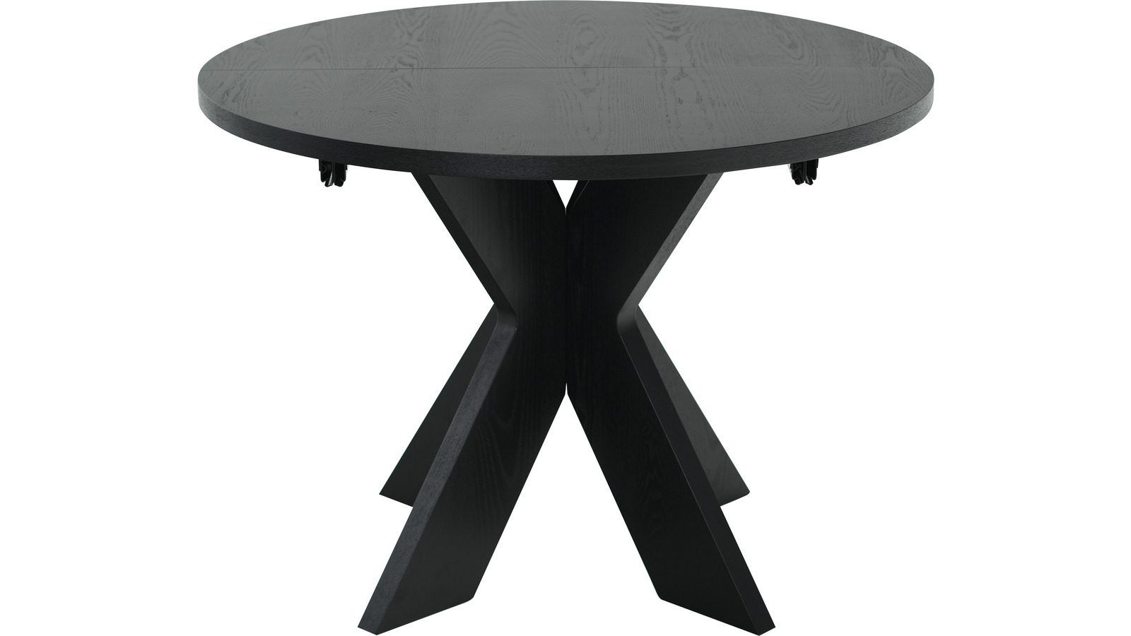 Matbord Fjorden Med 2 tillägg 105 cm - Svartlackad ekfaner