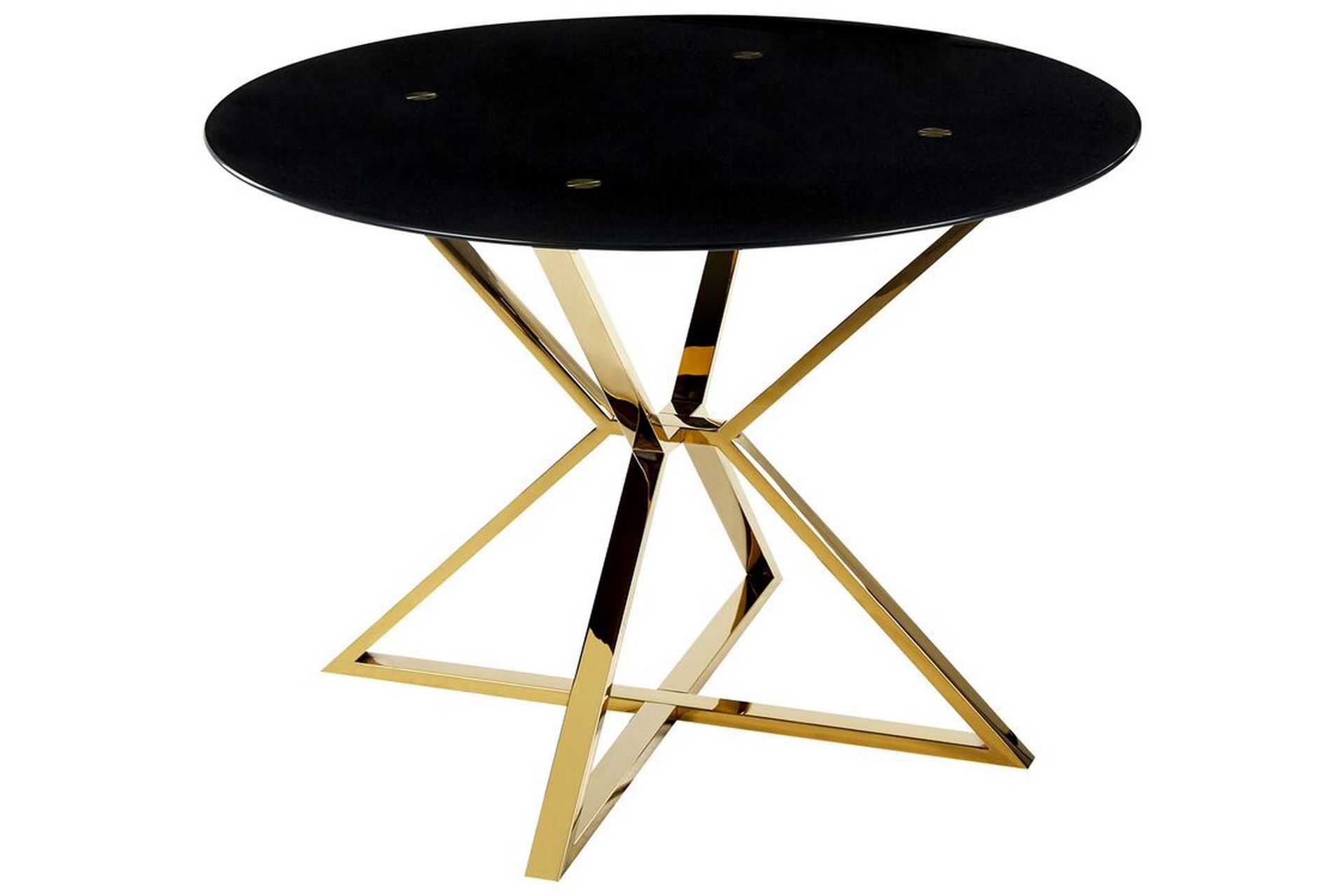 matbord hayder 105 cm rund - svart/guld