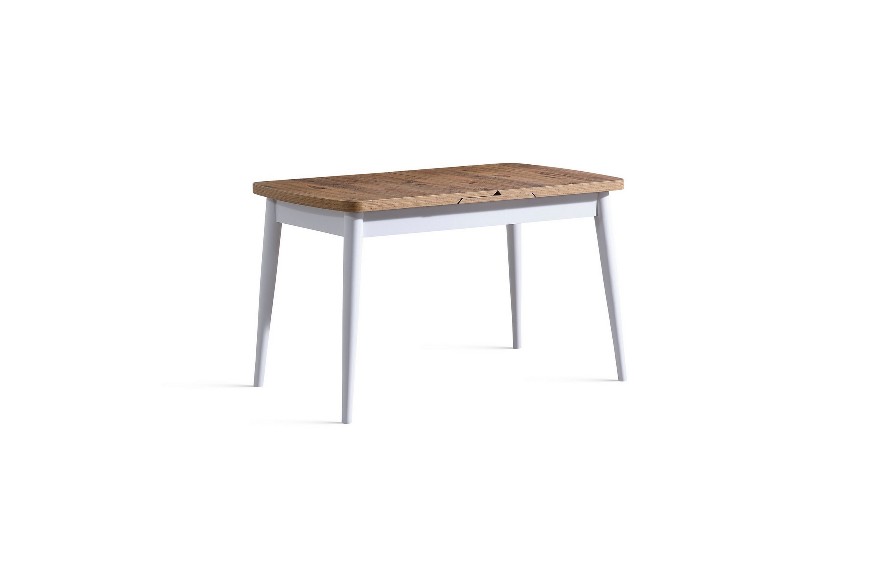 Matbord Heavin 117 cm Rektangulär Vit/Natur