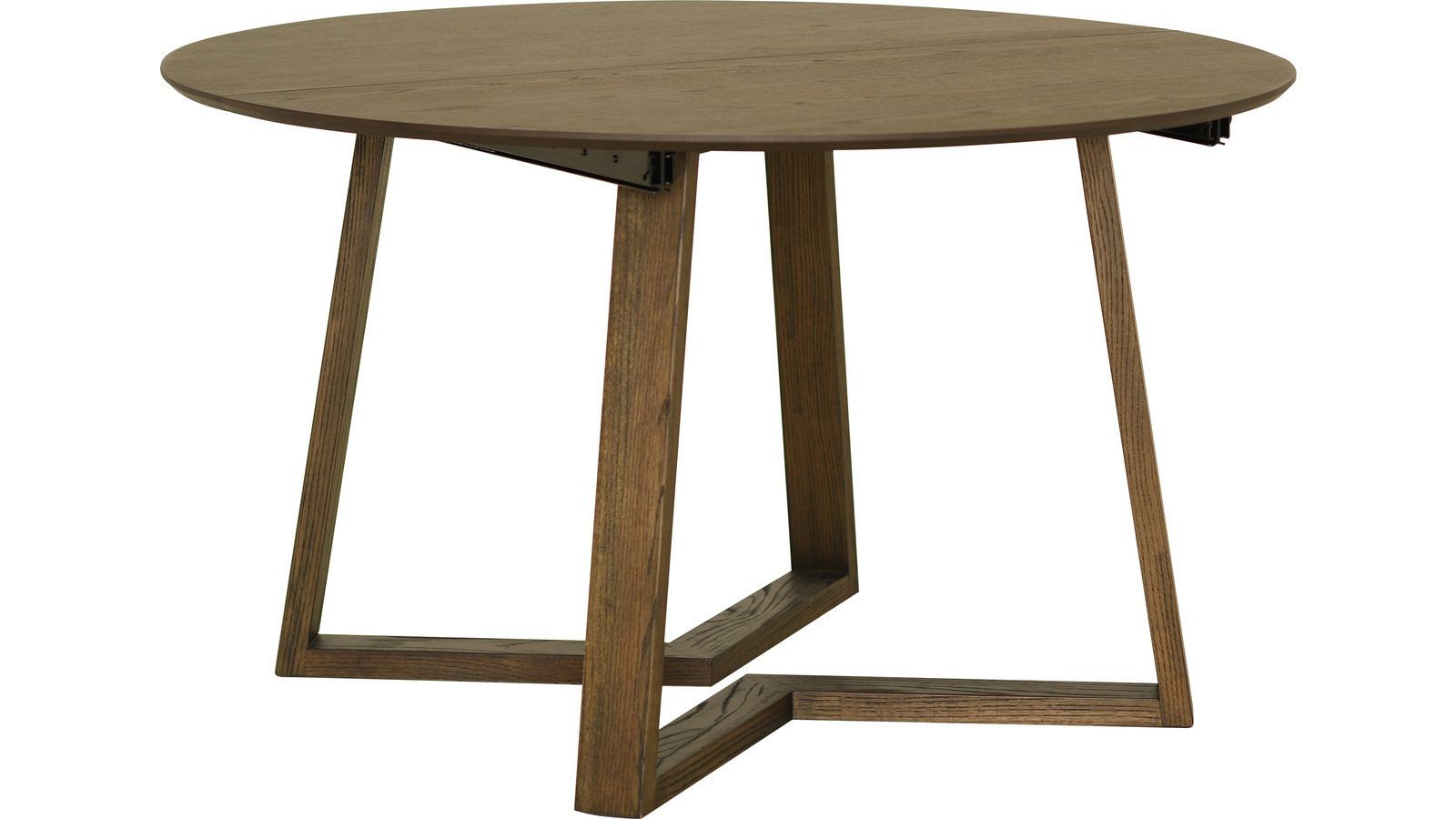 Matbord Jämtorrås ø130/230 cm - Brunlackad och vitpigmenterad ek