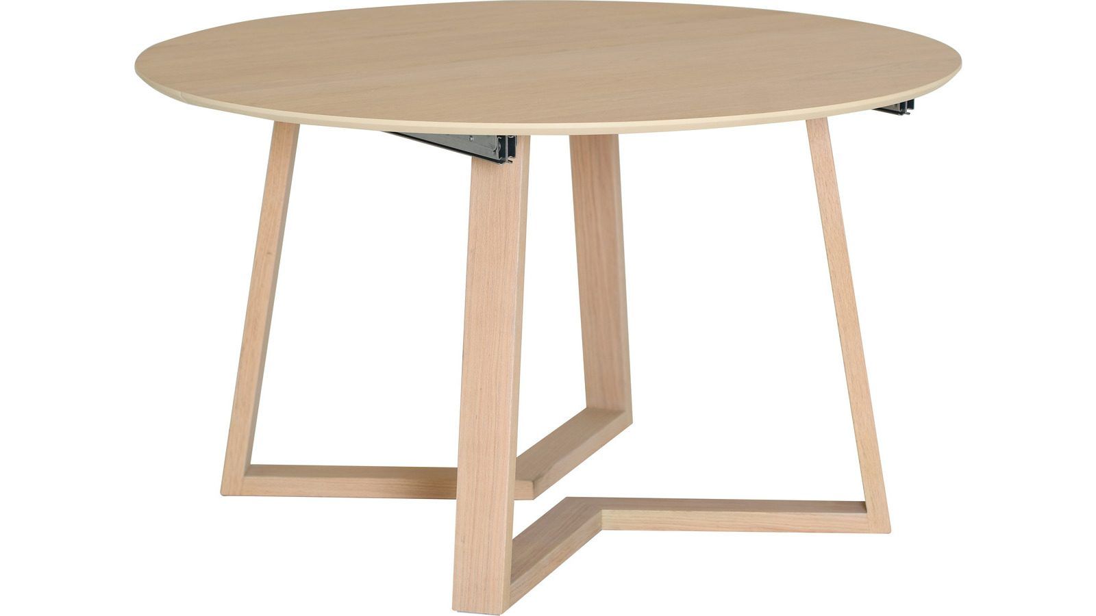 Matbord Jämtorrås ø130/230 cm - Vitpigmenterad ek
