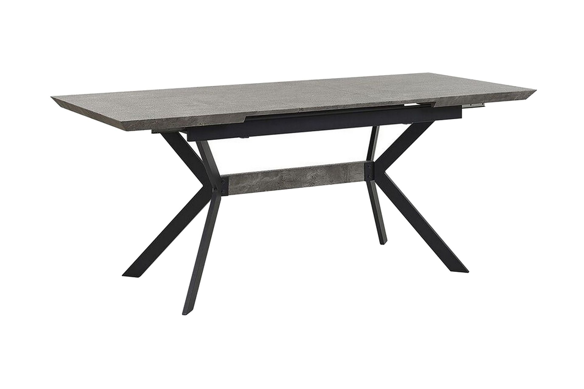 Abenson Matbord 180 cm F&ouml;rl&auml;ngningsbart - Gr&aring;/Svart
