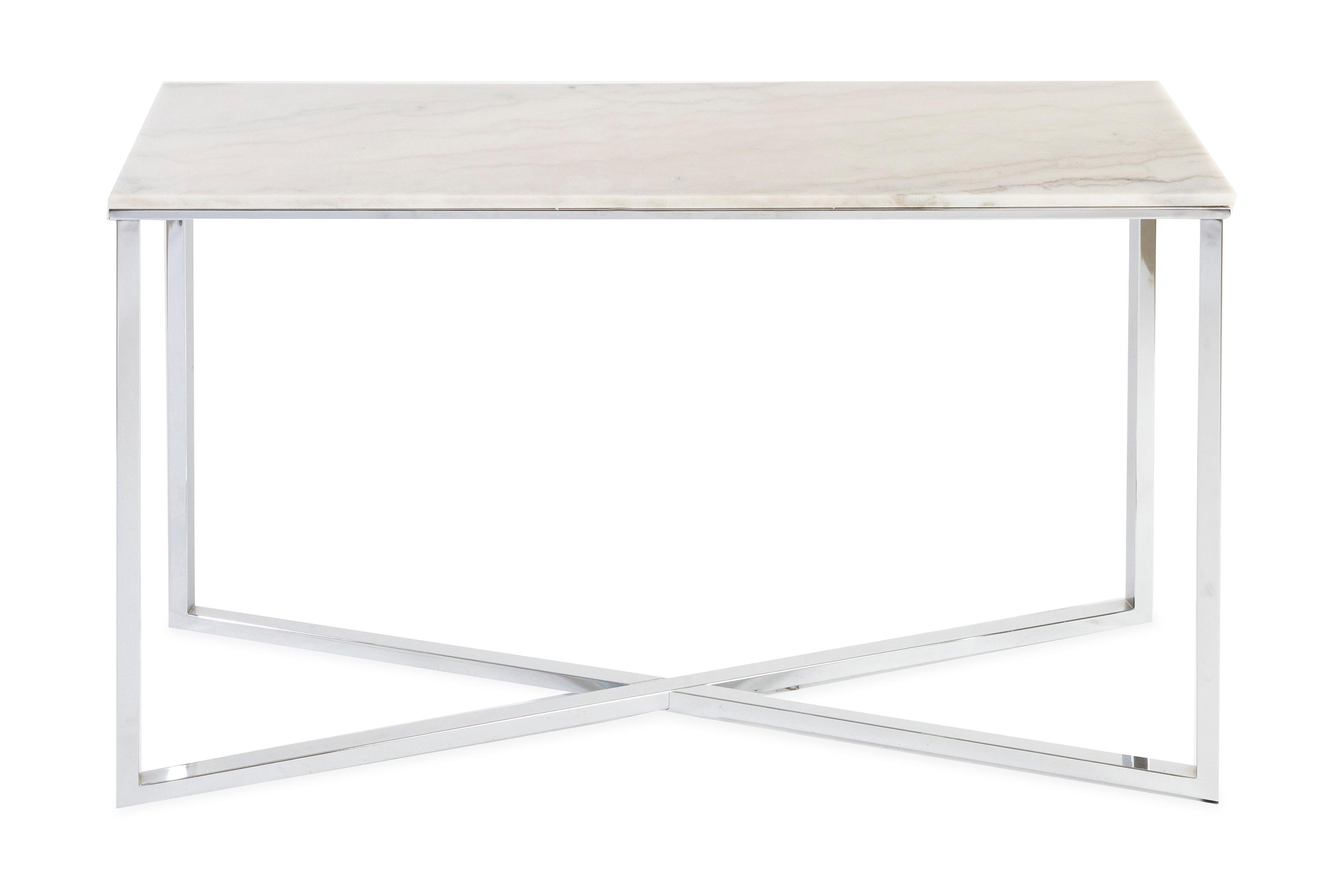 Avlastningsbord Rimini 120 cm Ljus Marmor/Krom Stenexpo