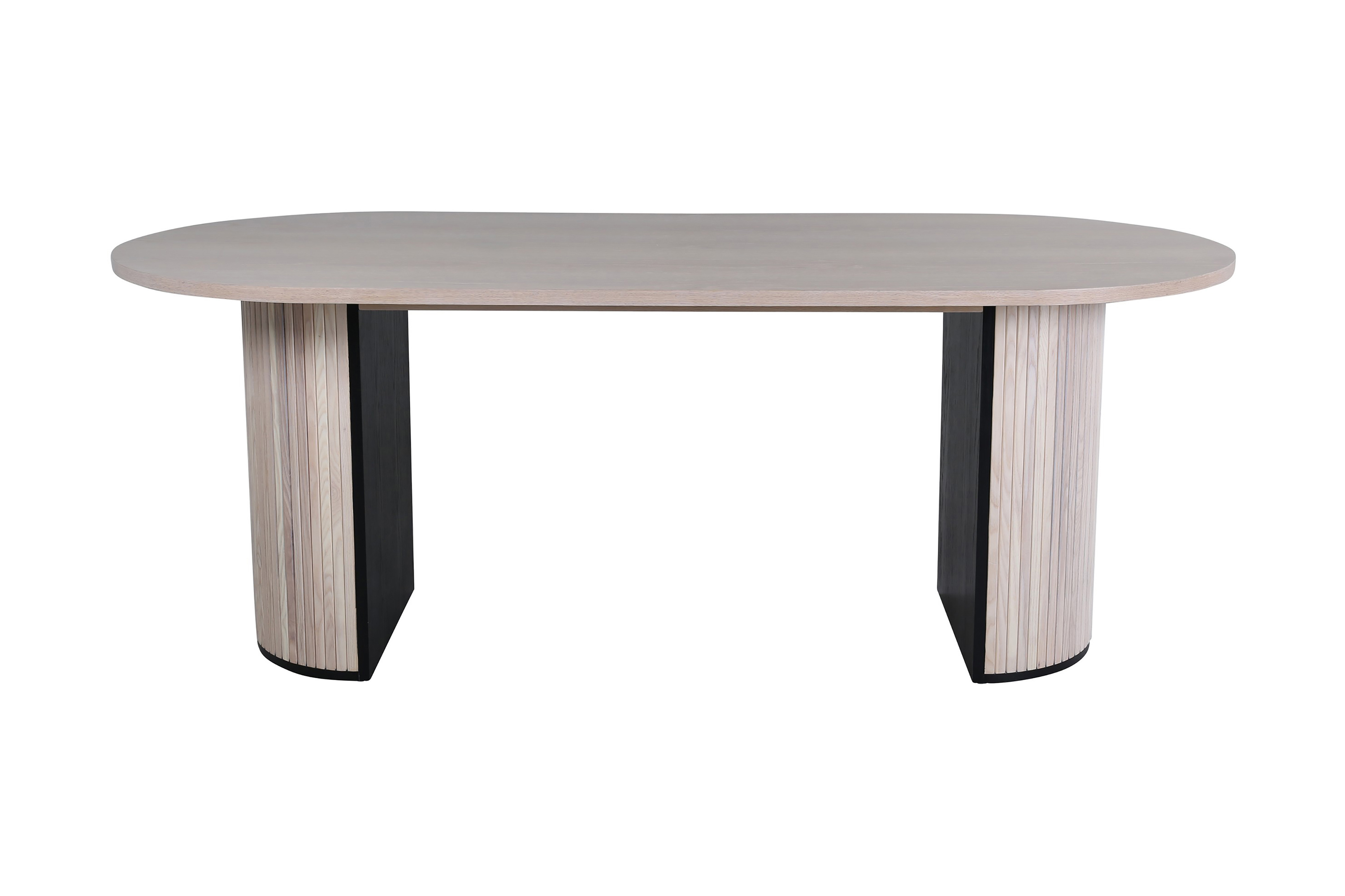 Bianca Matbord 200 cm Ovalt Beige
