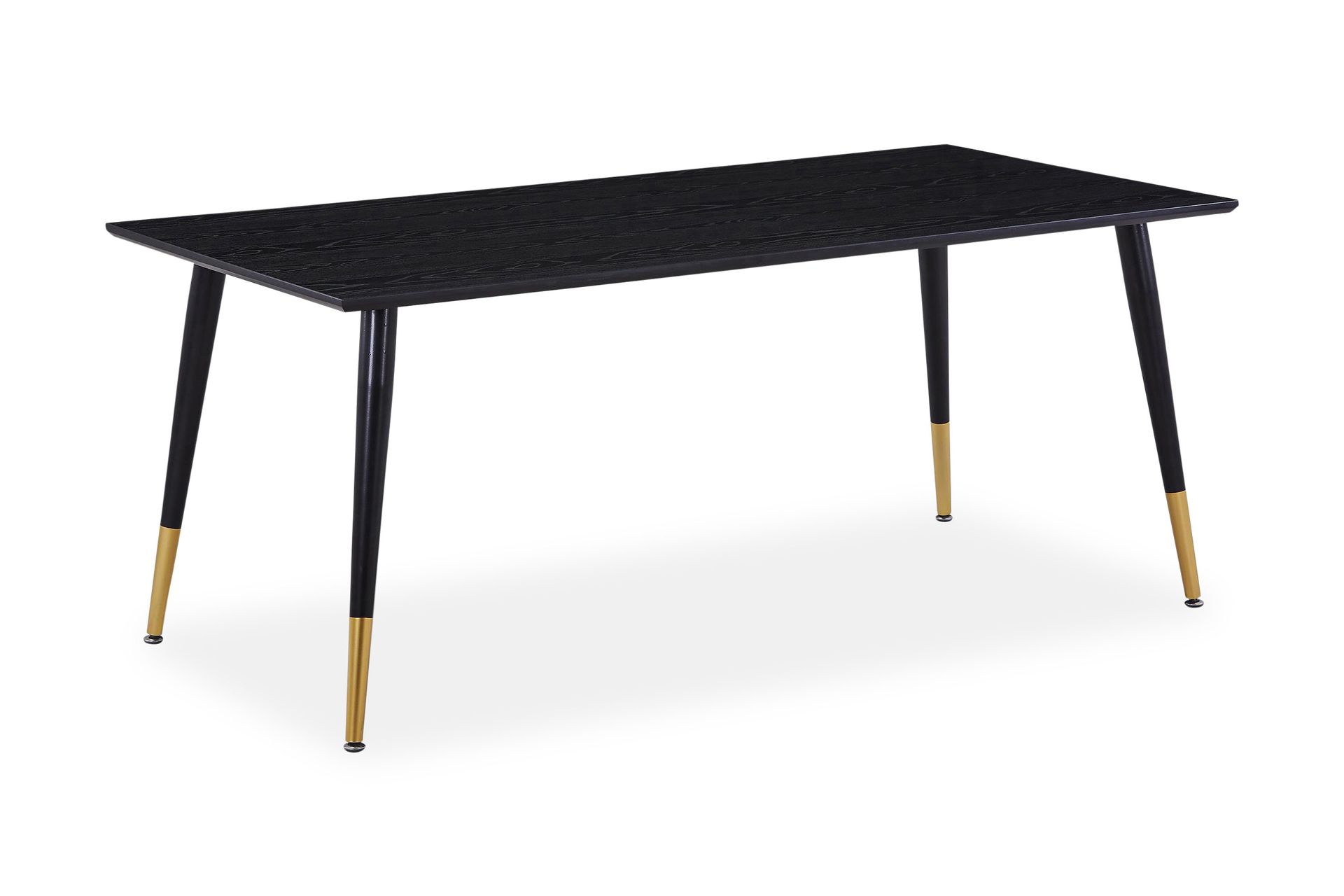 Dipp Matbord 180 cm - Svart/M&auml;ssing