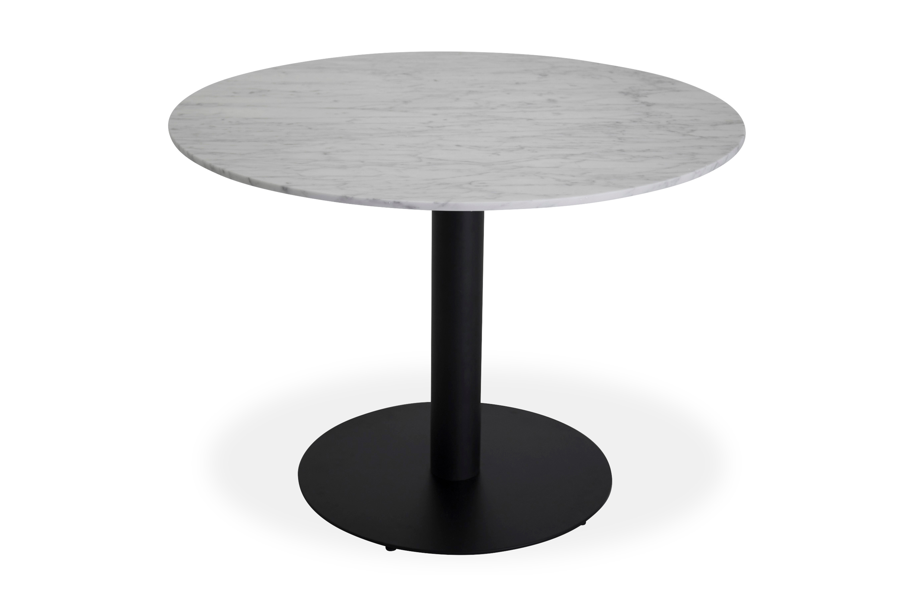 Estelle Matbord 106 cm Runt Marmor Vit/Svart