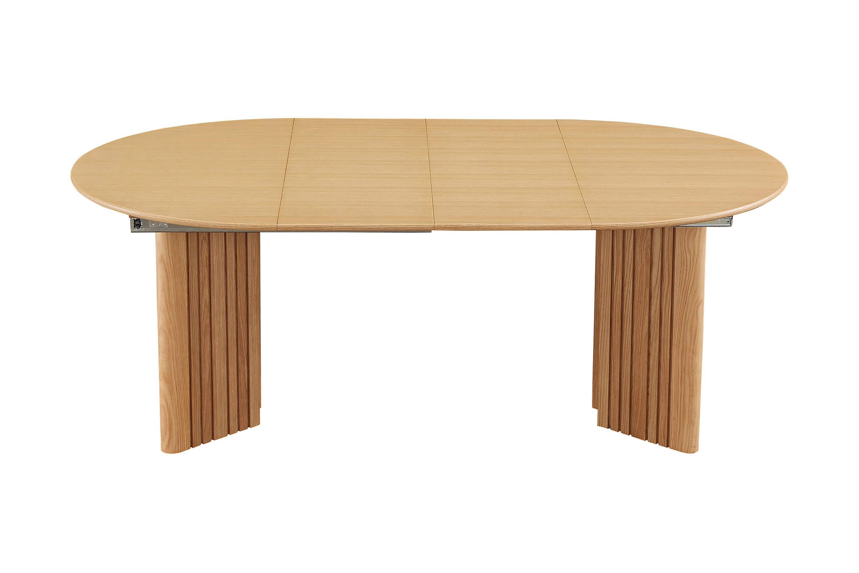 Förlängningsbart Runt Matbord Damiene 120/200 cm Natur