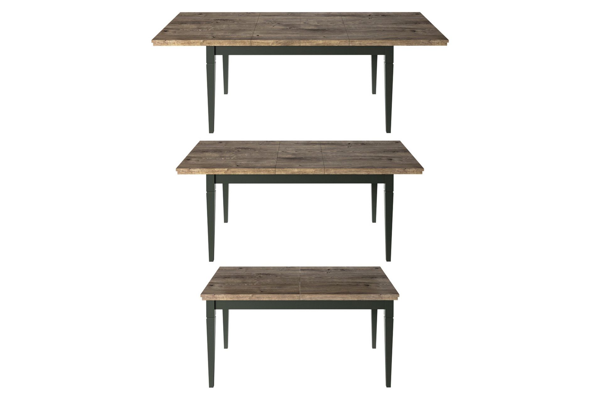 Ivreri F&ouml;rl&auml;ngningsbart Matbord 160 cm - Khaki/Natur