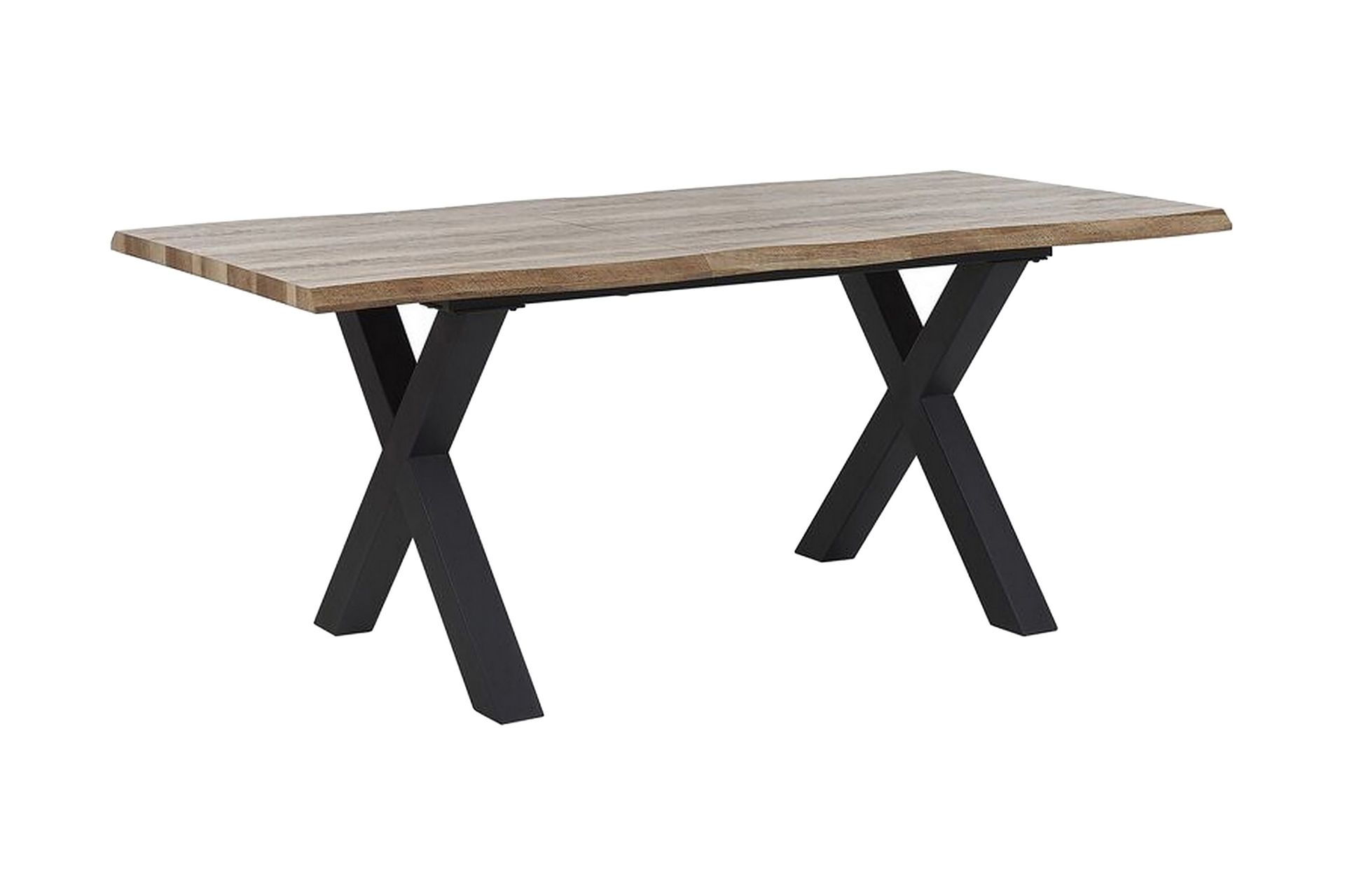 Lawtey Matbord 180 cm F&ouml;rl&auml;ngningsbart - Ljus Tr&auml;/Svart
