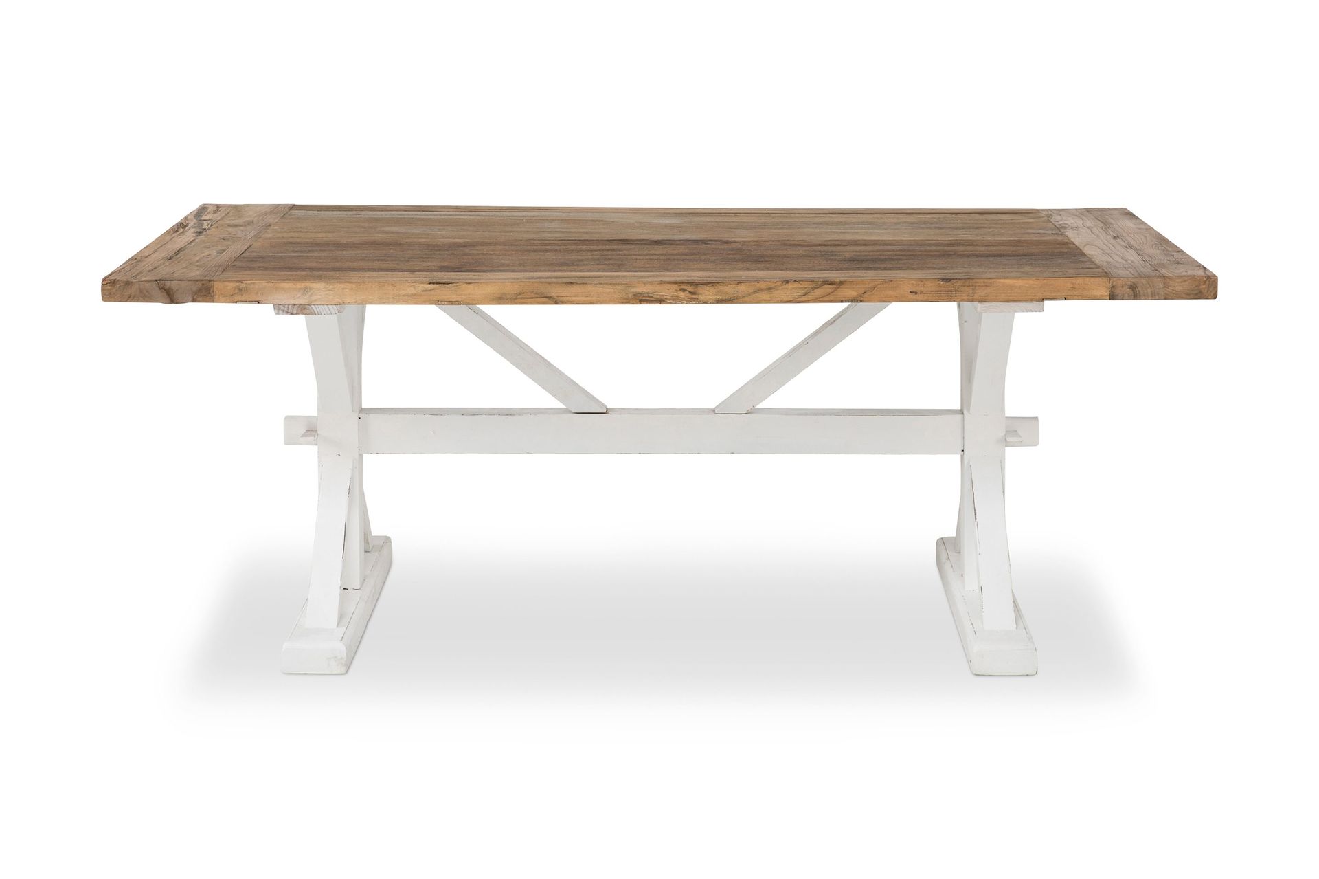 Lyon Vintage Matbord 200 cm - Natur / Vit