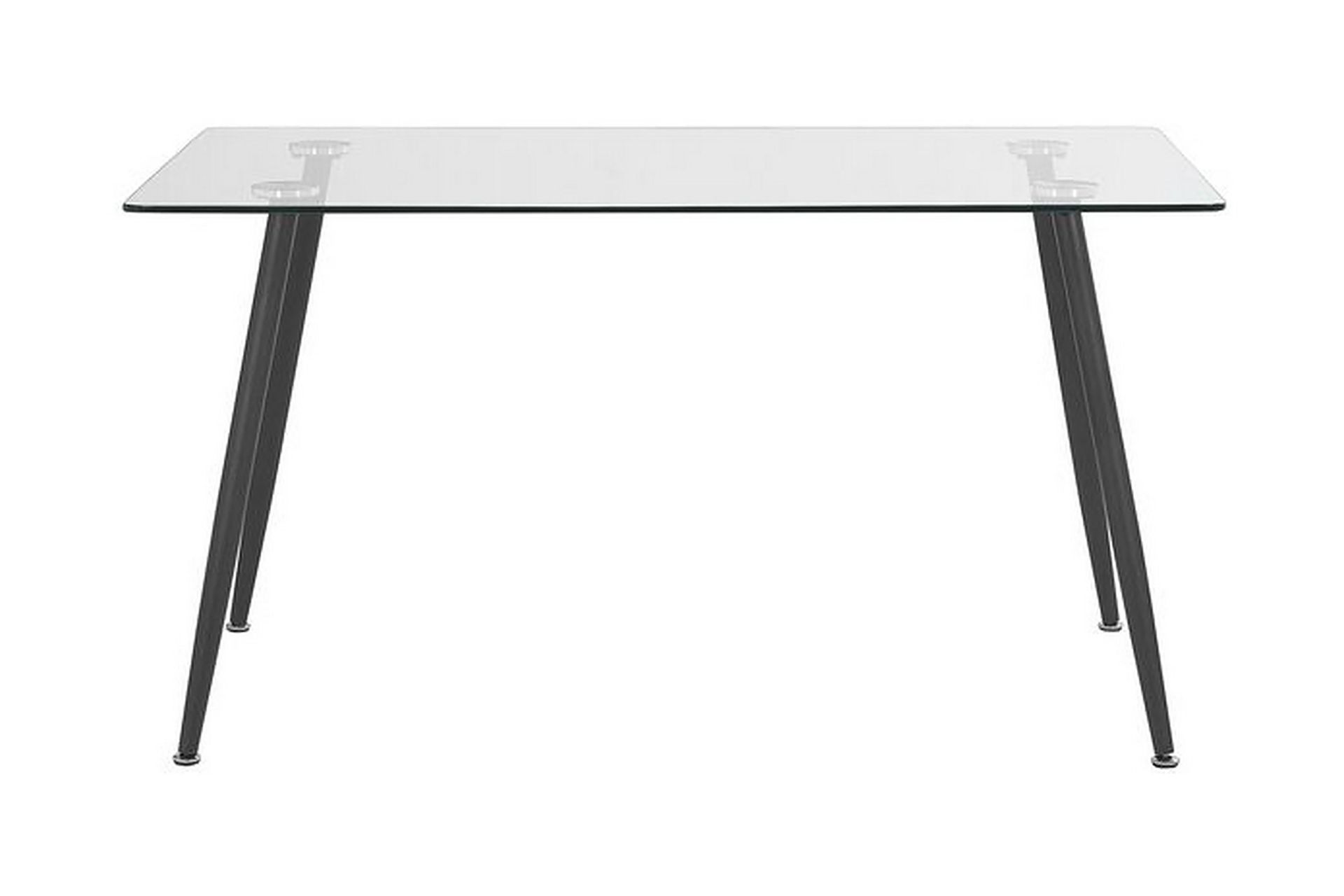 Maceys Matbord 140 cm - Glas/Svart