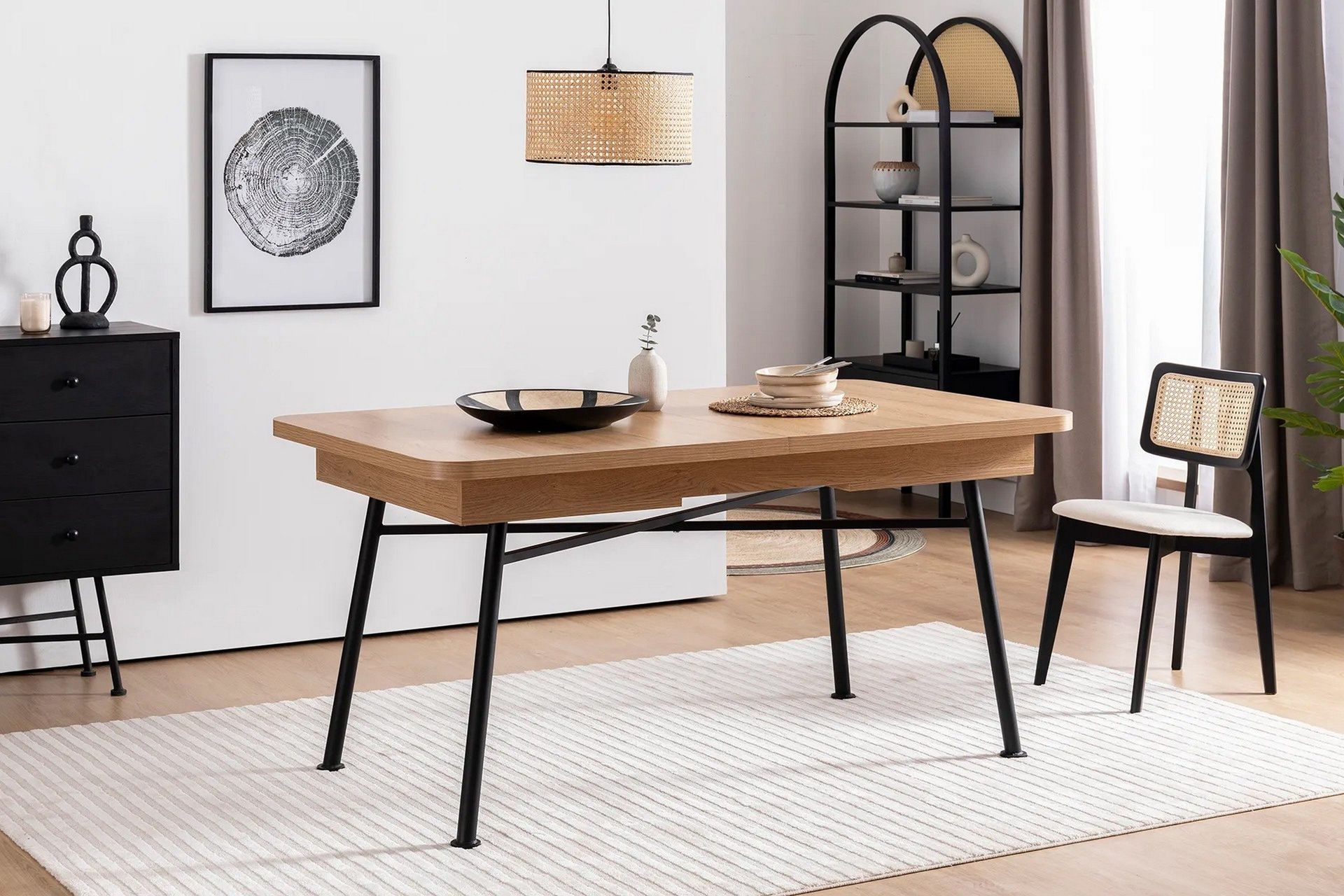 Makwana Matbord 160 cm - Natural