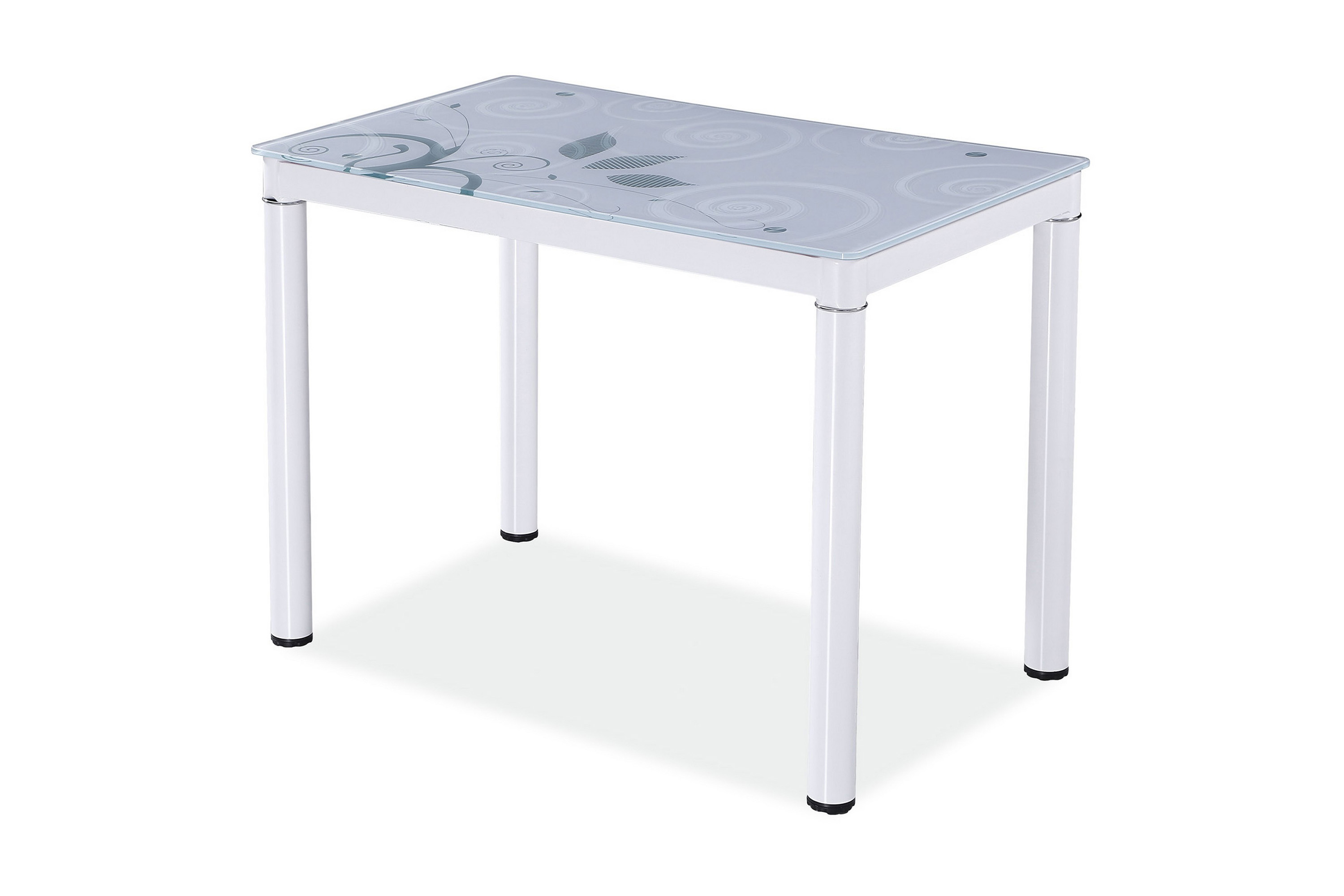 Matbord Alatao 100 cm Glas/Vit