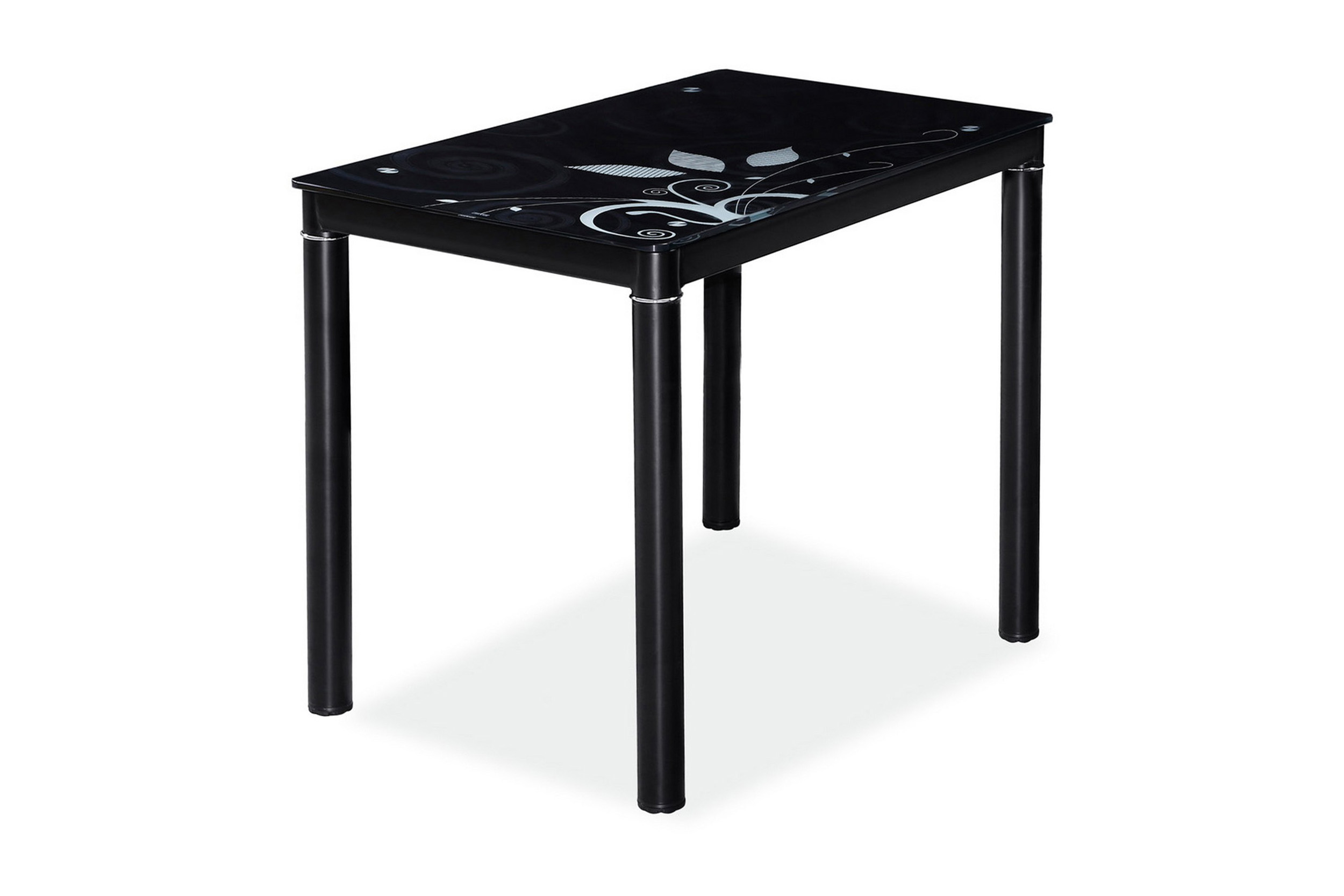 Matbord Alatao 80 cm Glas/Svart