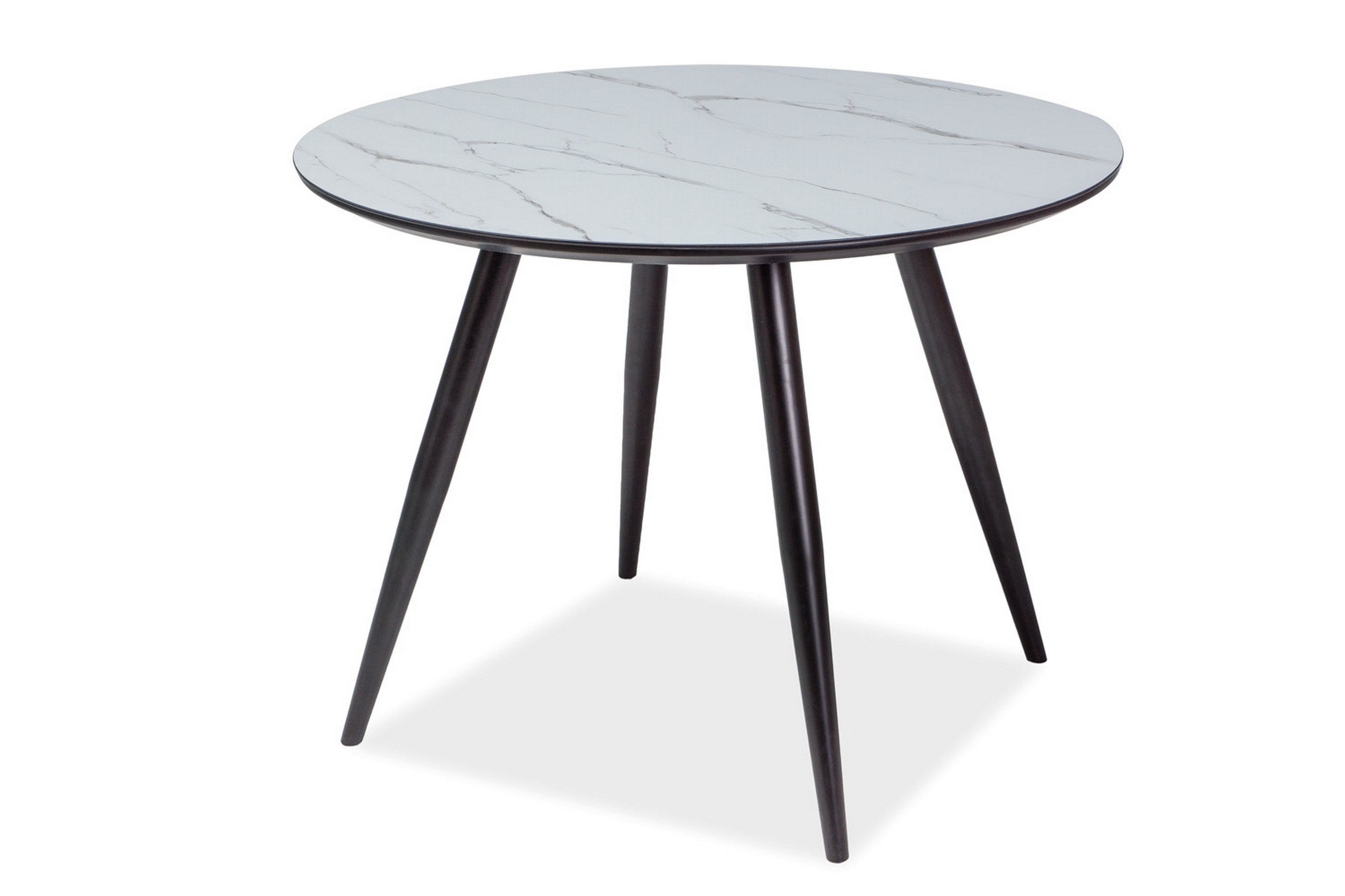 Matbord Caxixa 100 cm Runt Glas/Vit/Svart