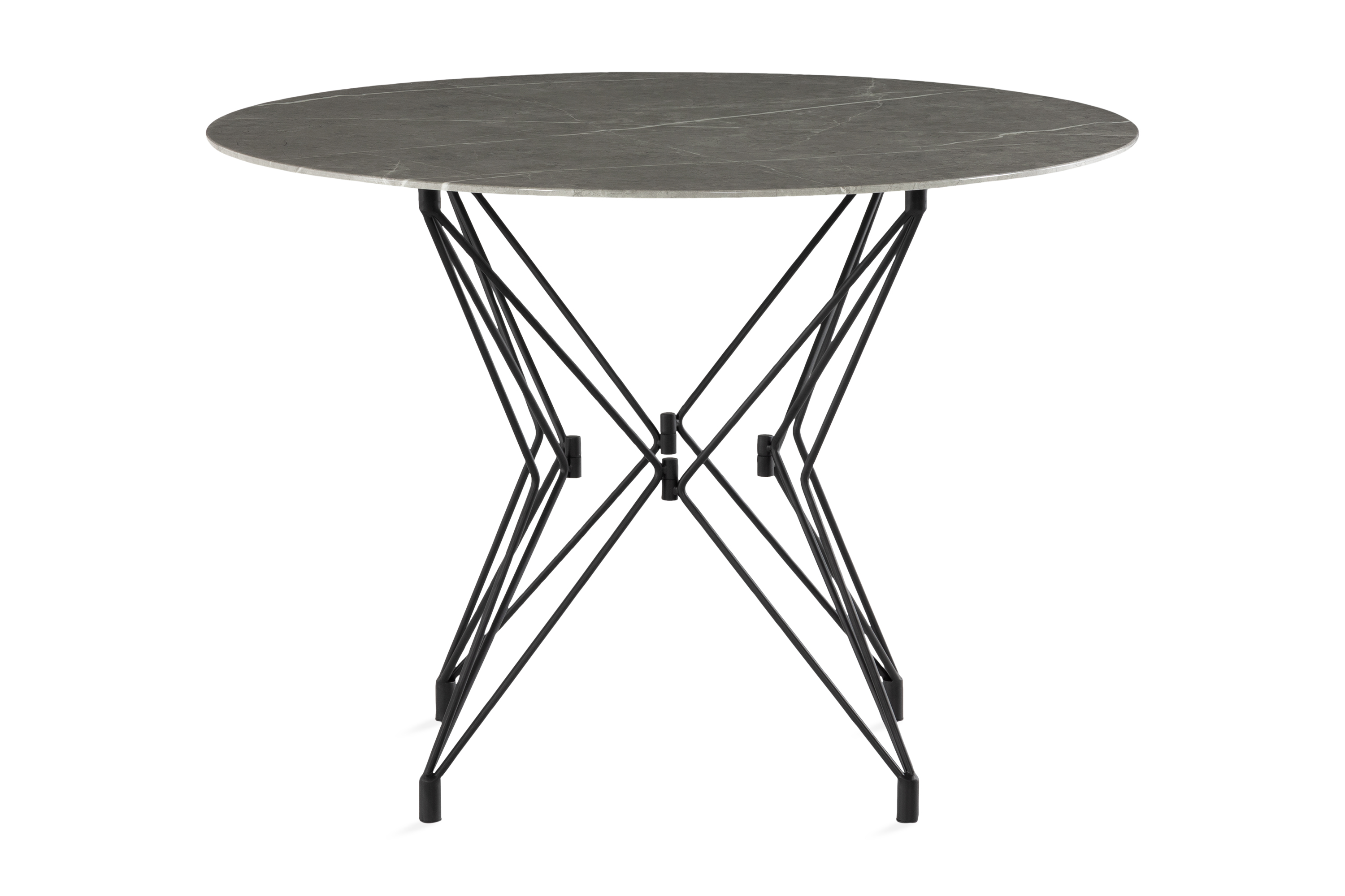 Matbord Flinthill 106 cm Rund GråSvart