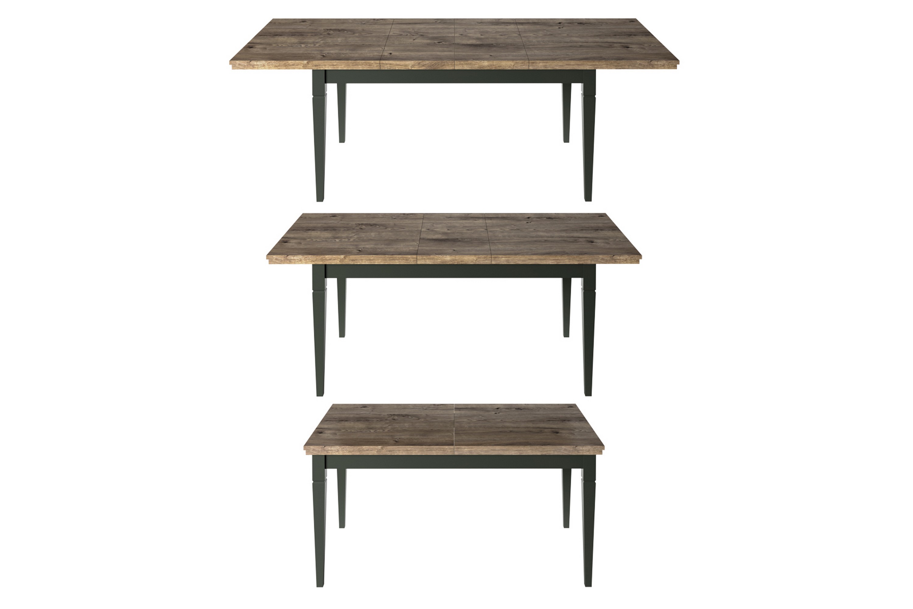 Matbord Getafez Förlängningsbart 160 cm Khaki/Natur