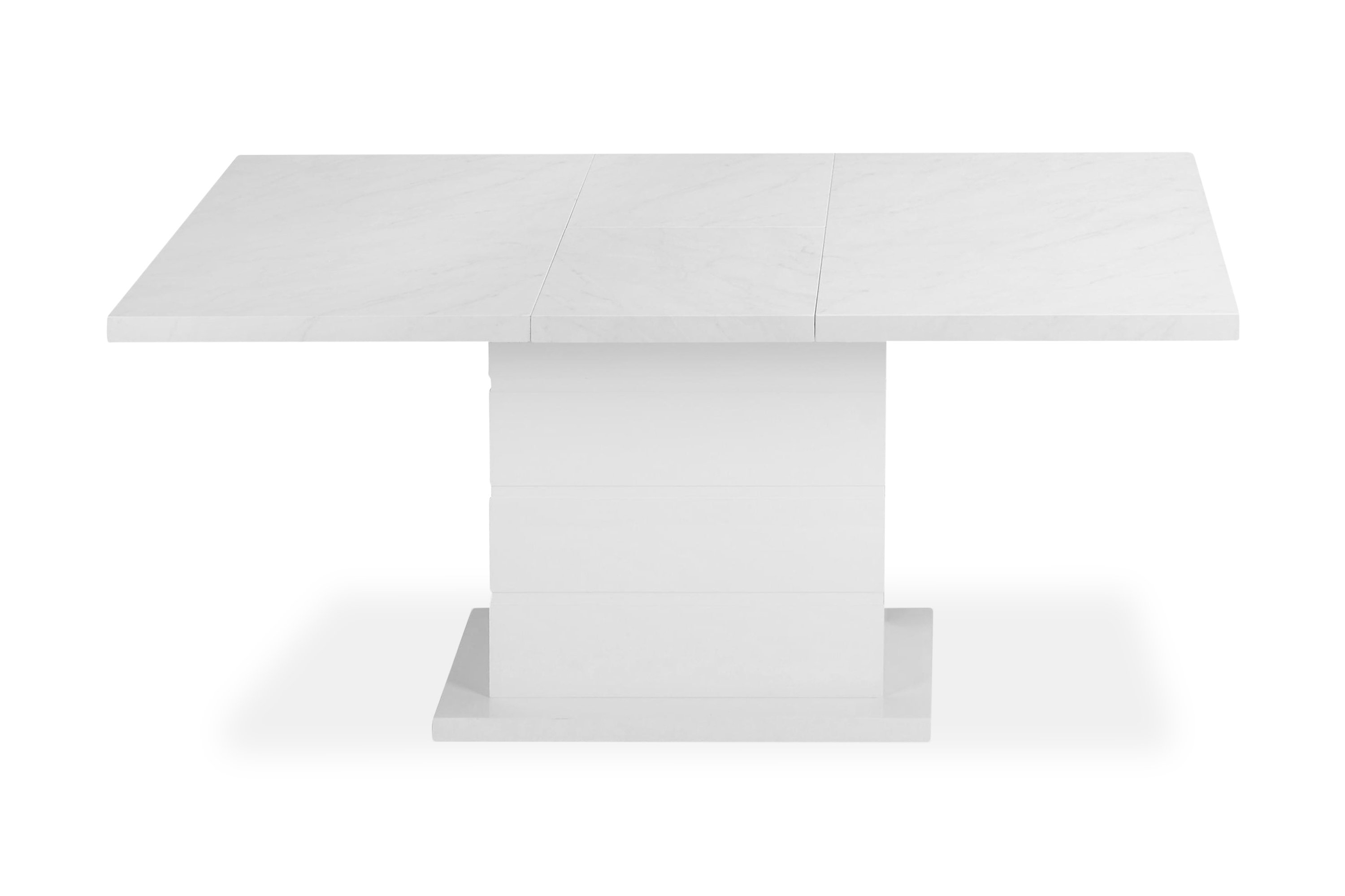 Matbord Griffith 120 cm Förlängningsbart Marmor/Vit