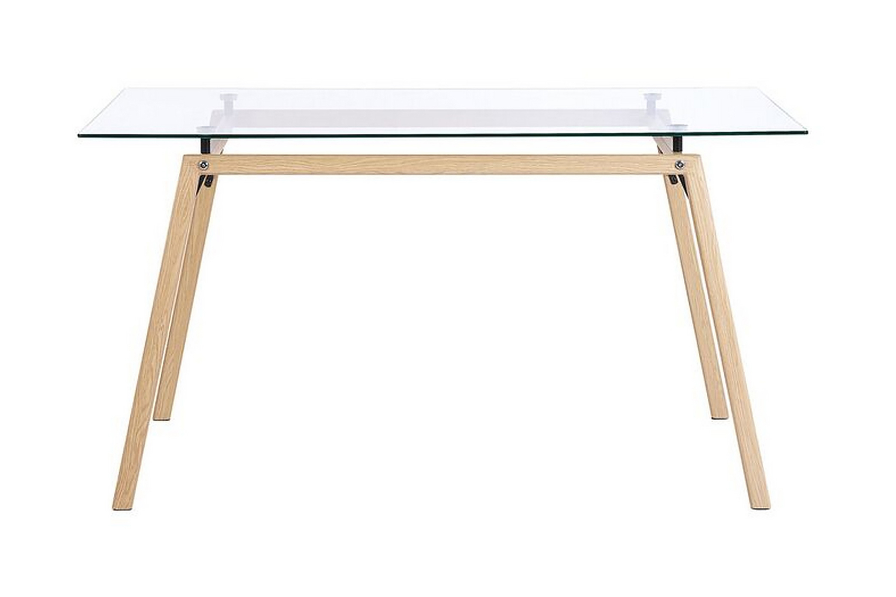 Matbord Lencha 140 cm Transparent/Ljust Trä
