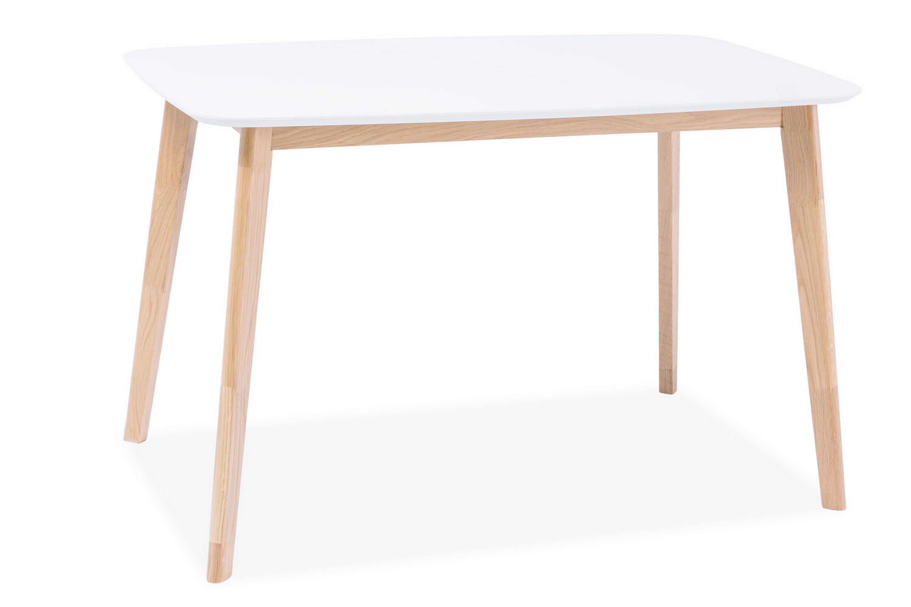 Matbord Louesme 120 cm Vit/Natur