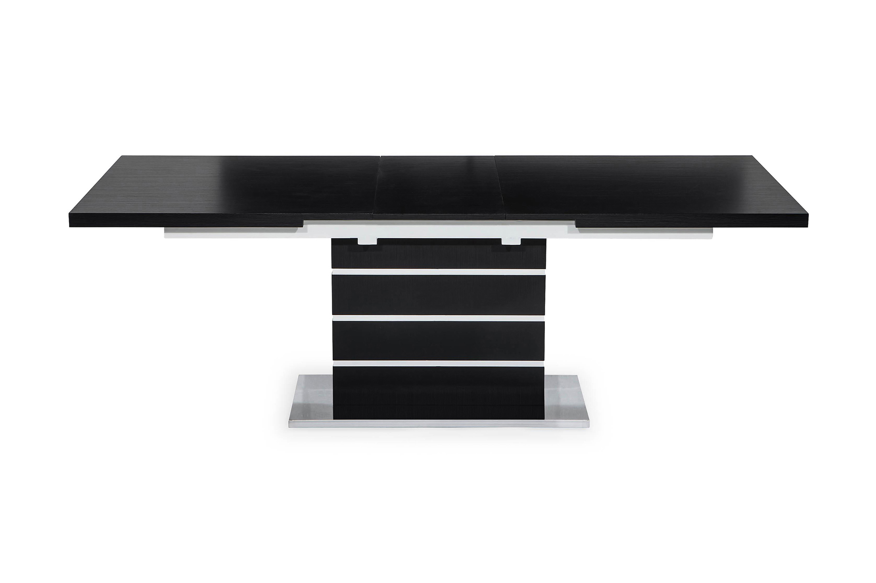 Matbord Mueller Förlängningsbart 180 cm SvartVit