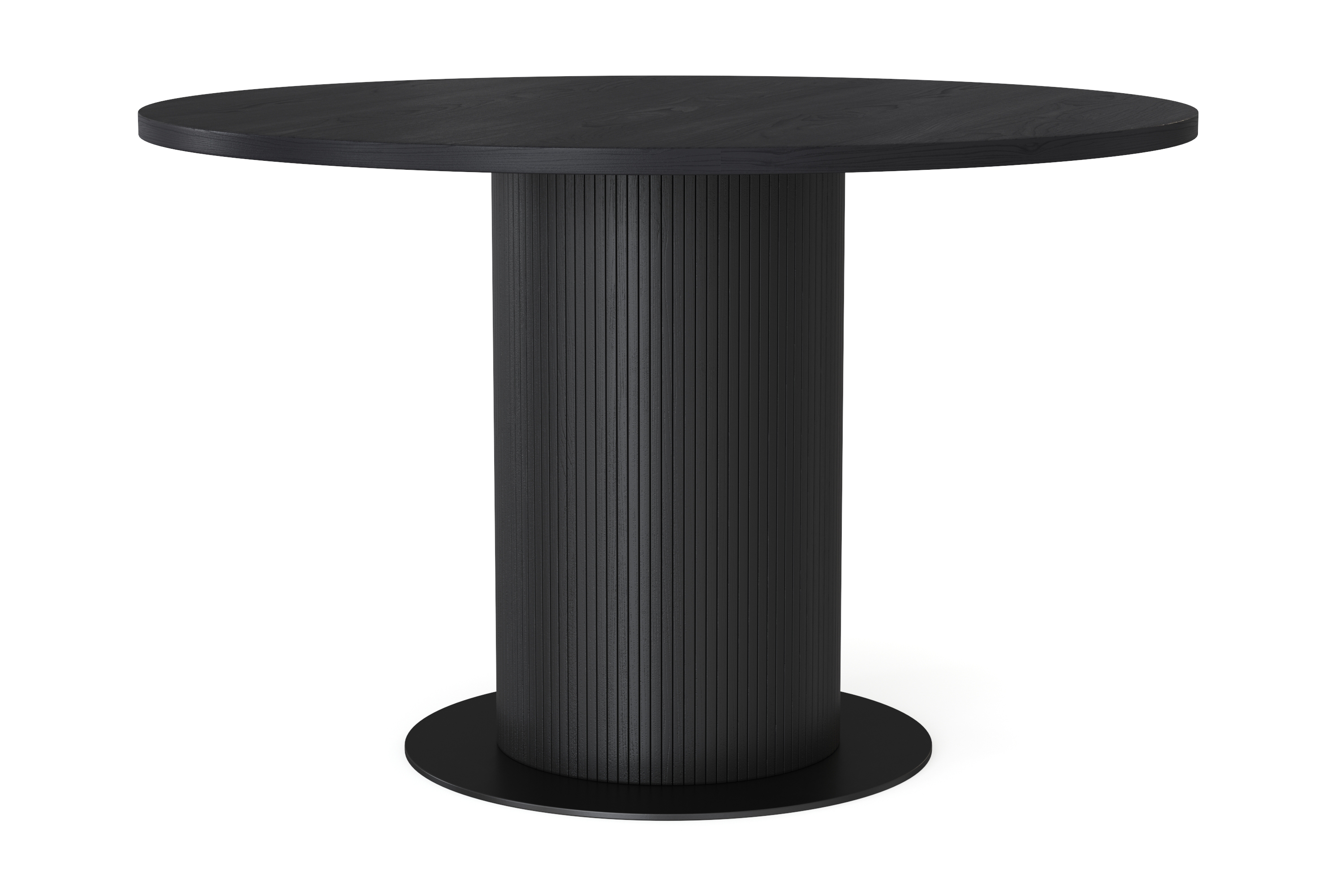 Matbord Neandir 120 cm Massiv Ek Runt Svart