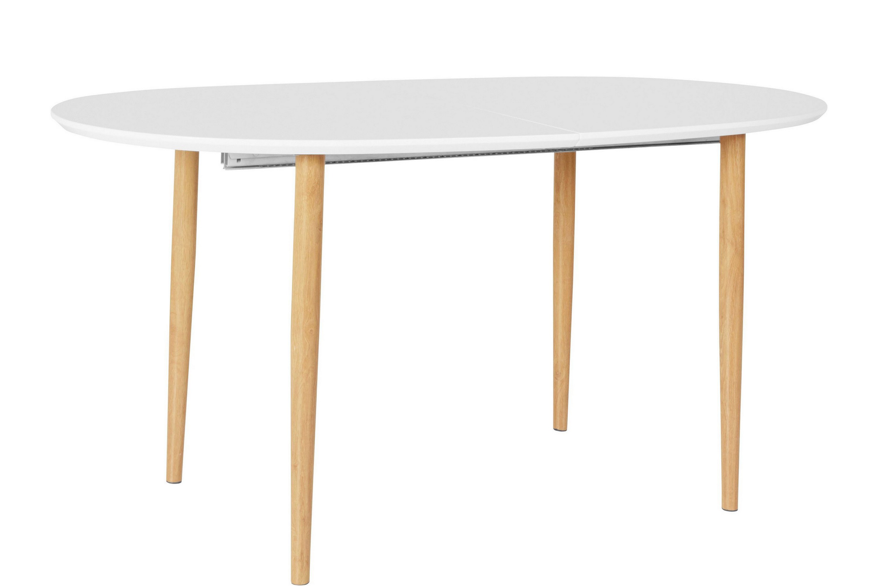 Matbord Ortobella Ovalt 160 cm Vit/Natur