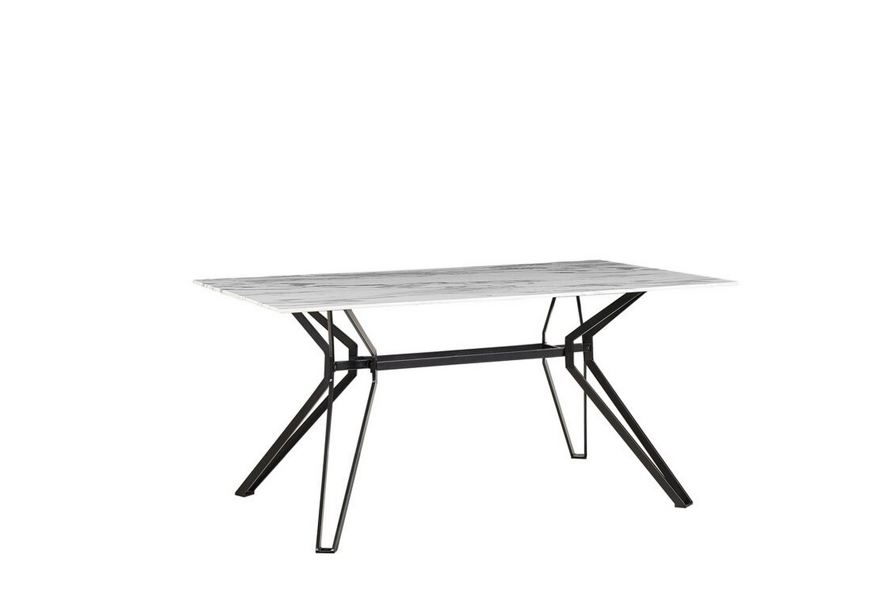 Matbord Rehins 160 cm Vit/Svart