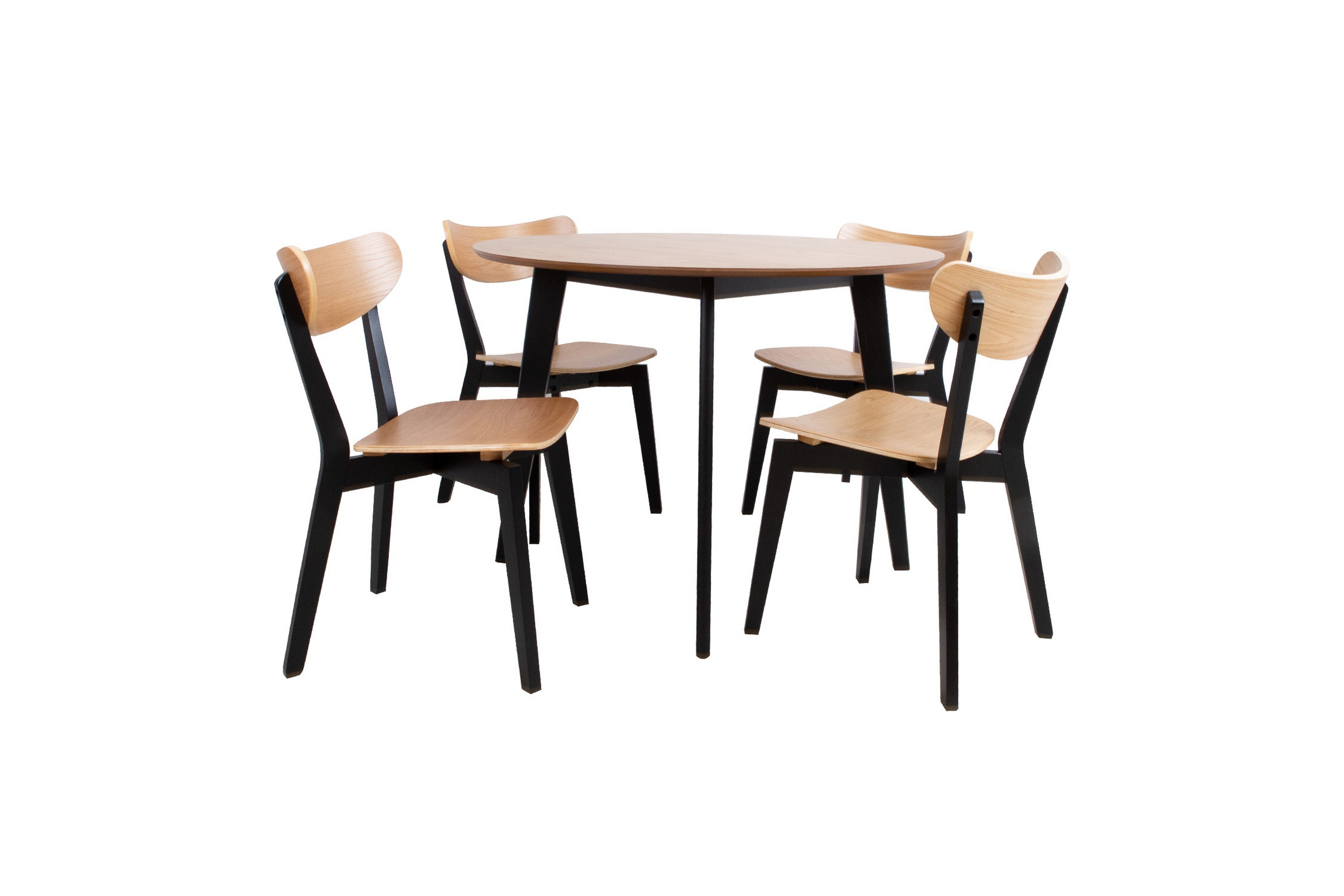 matbord roxby 105 cm ek/svart -