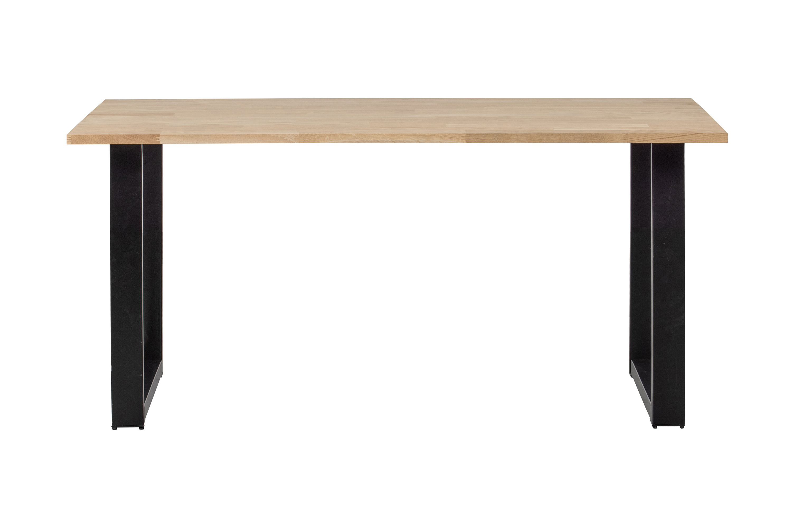Matbord Tuor U-Formade Ben 160 cm Obehandlat Ek/Svart
