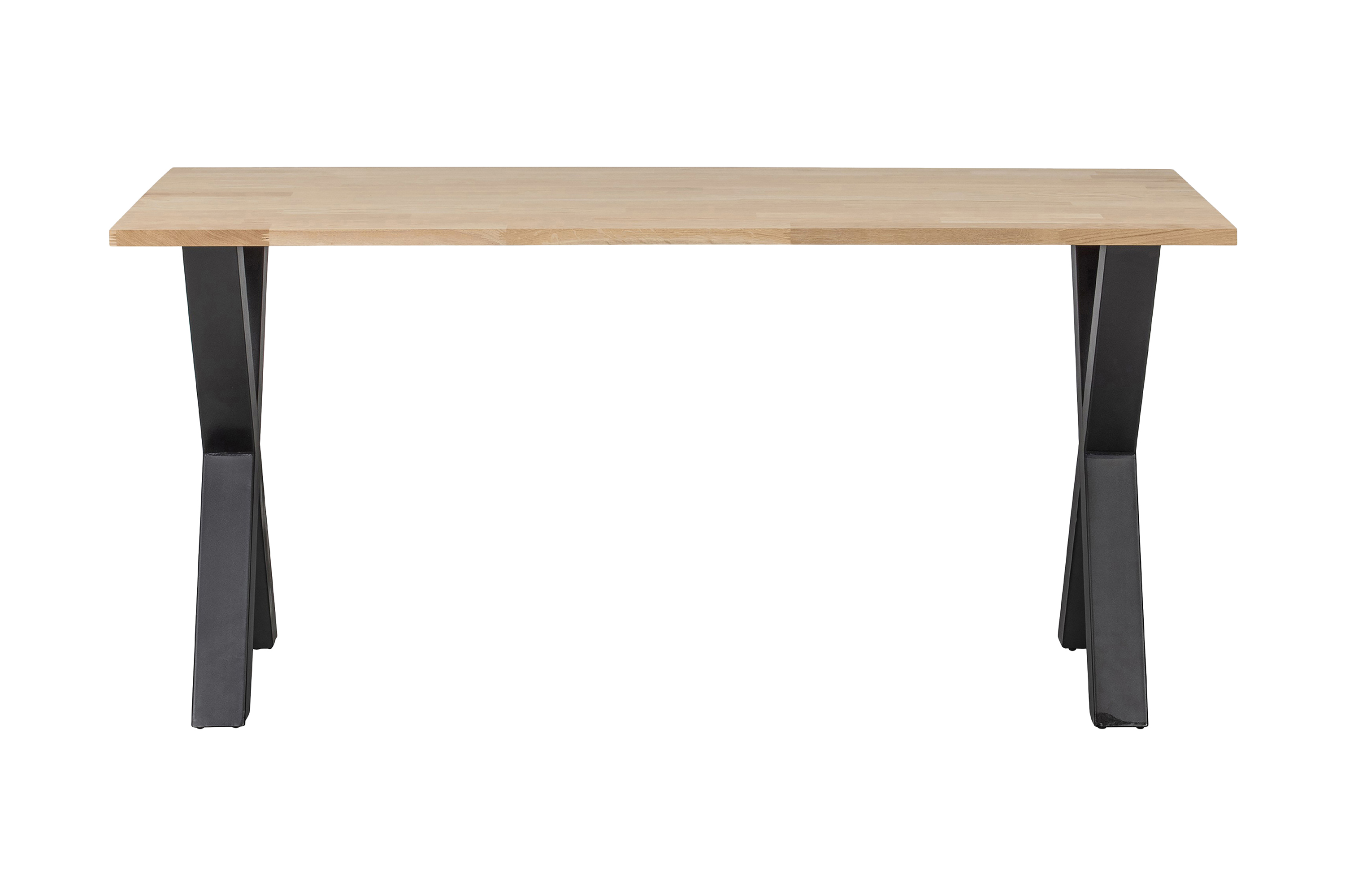 Matbord Tuor X-Formade Ben 160 cm Obehandlat Ek/Svart