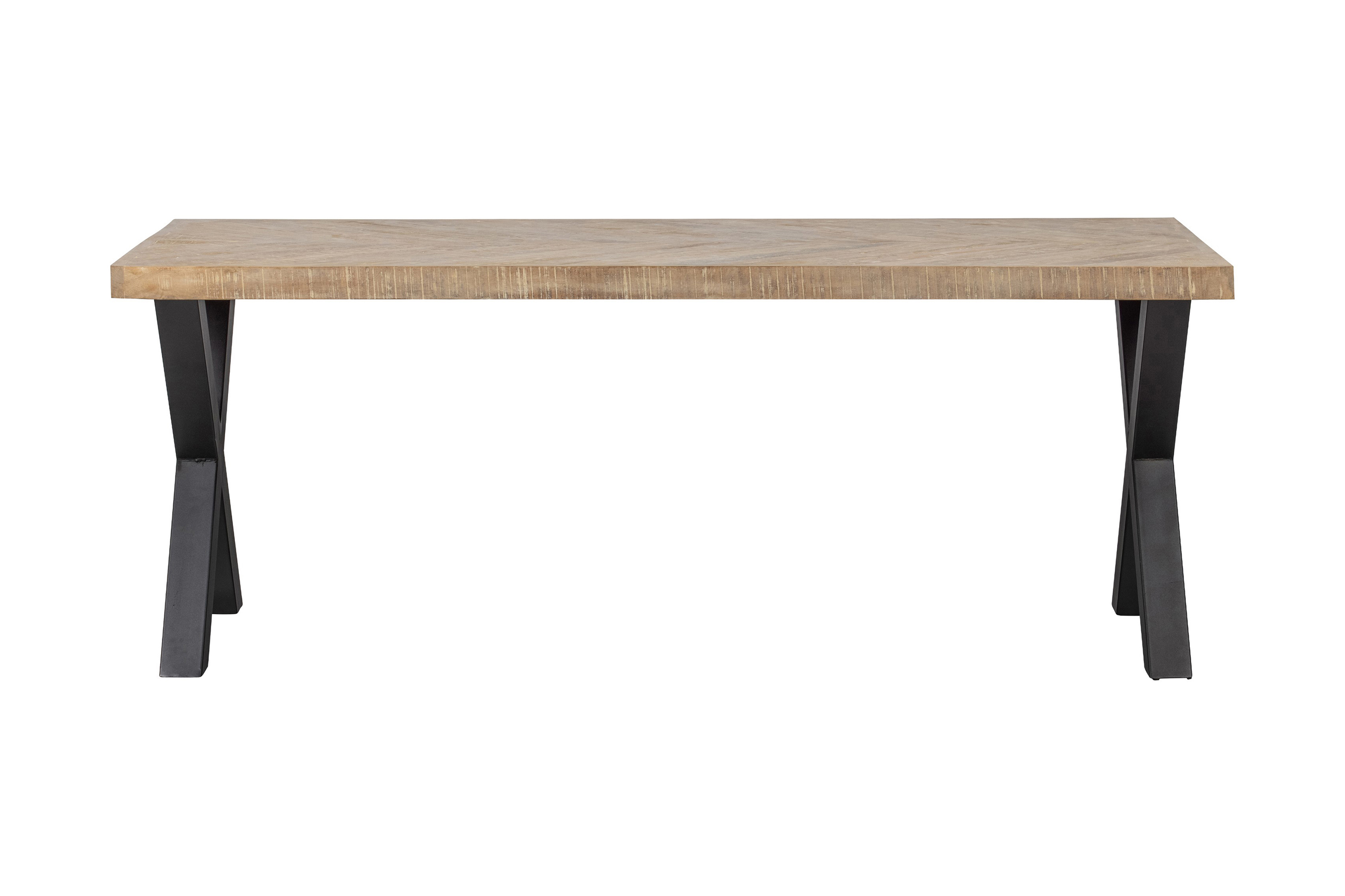 Matbord Tuor X-Formade Ben 200 cm Spetskypert/Natur/Svart