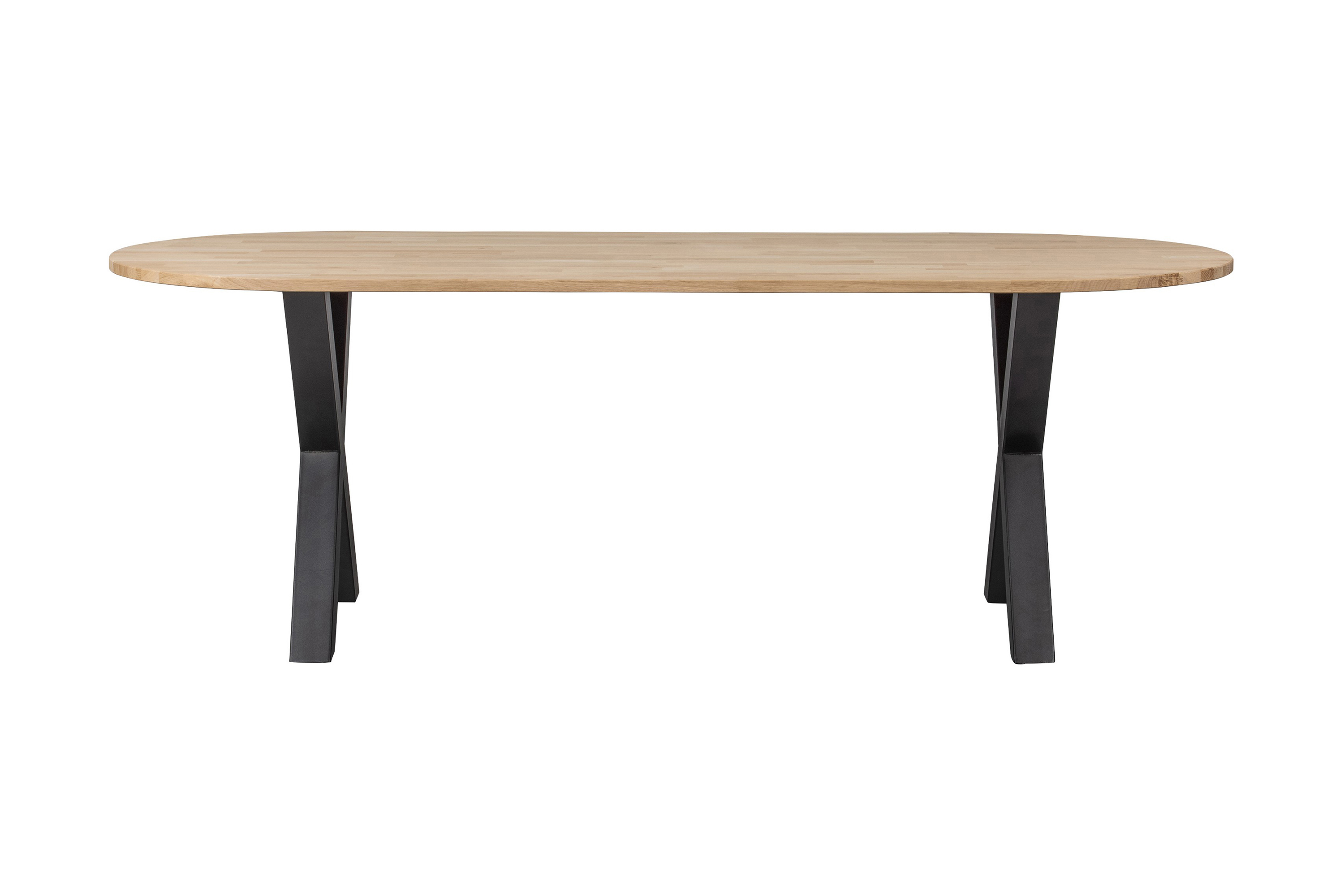 Matbord Tuor X-Formade Ben 220 cm Ovalt Ek/Svart